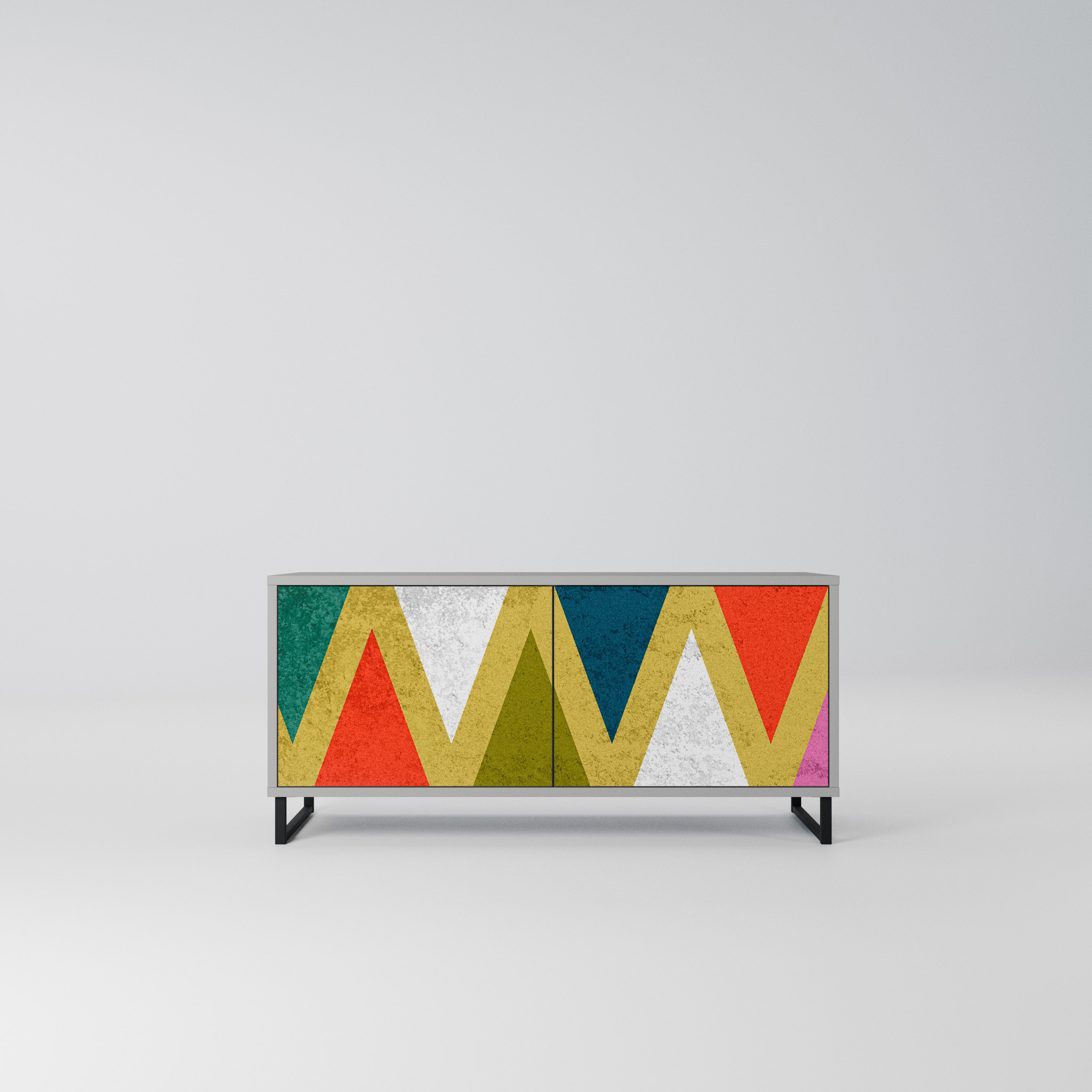 COLORFUL TRIANGLES Kompaktowa szafka RTV 2-drzwiowa
