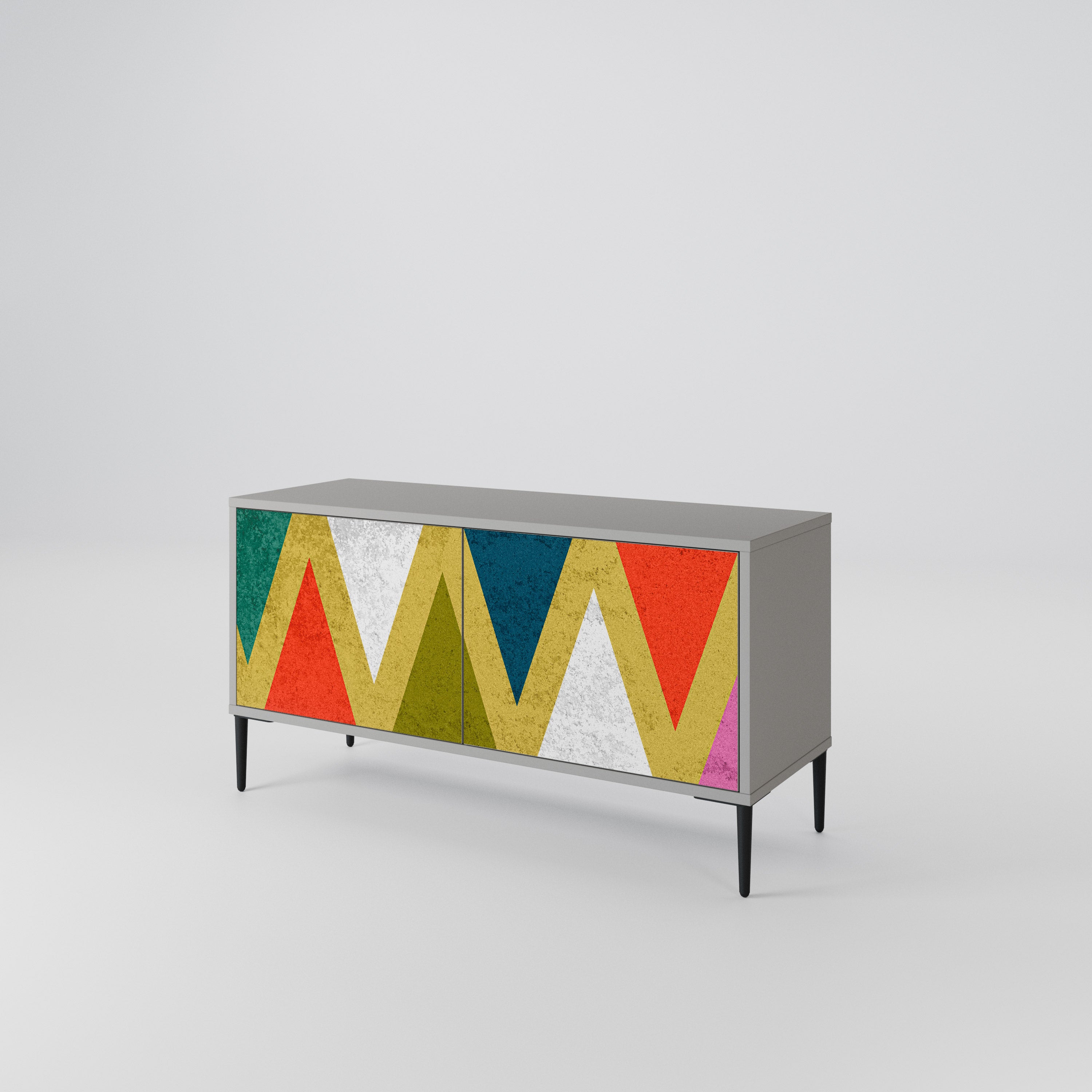 COLORFUL TRIANGLES Kompaktowa szafka RTV 2-drzwiowa