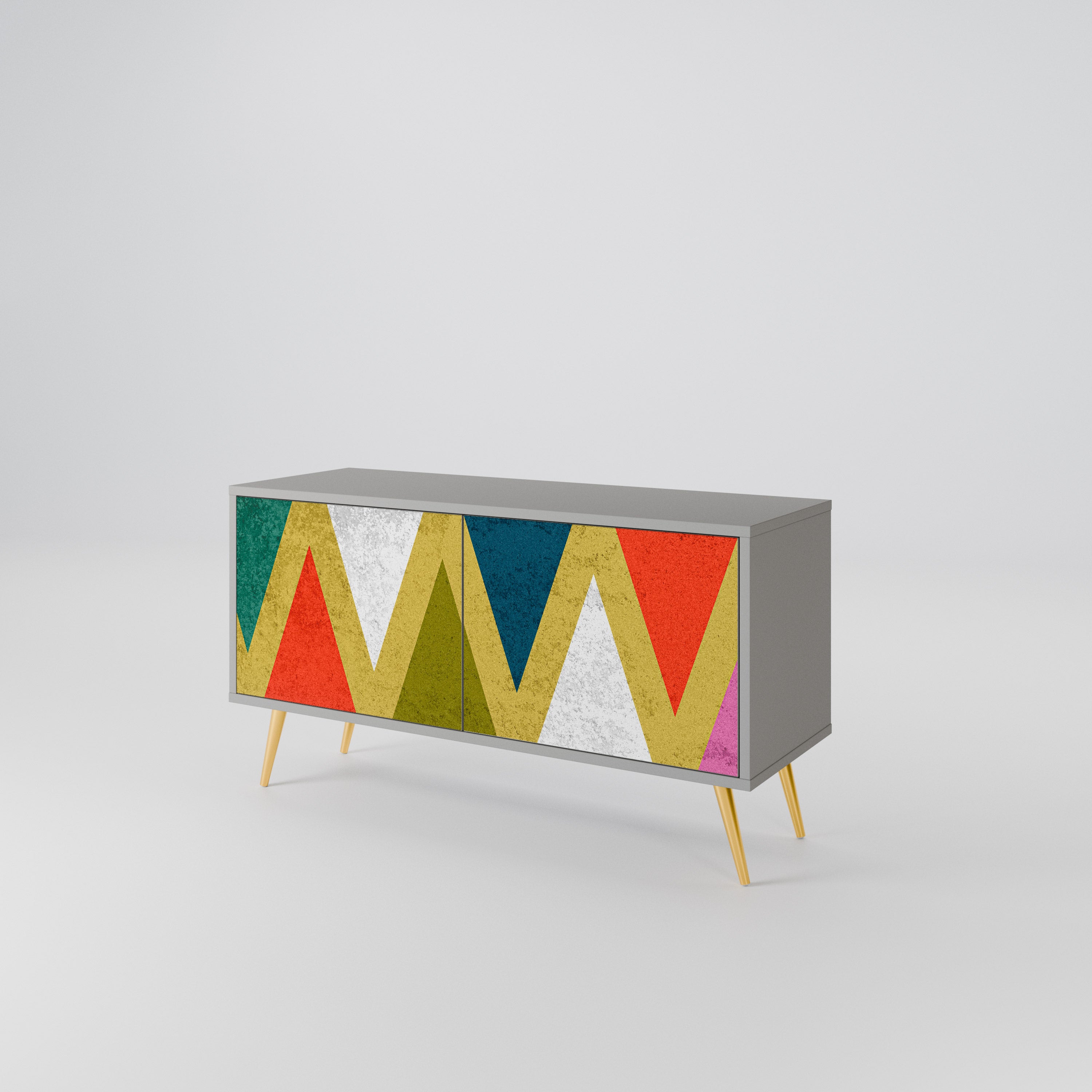 COLORFUL TRIANGLES Kompaktowa szafka RTV 2-drzwiowa