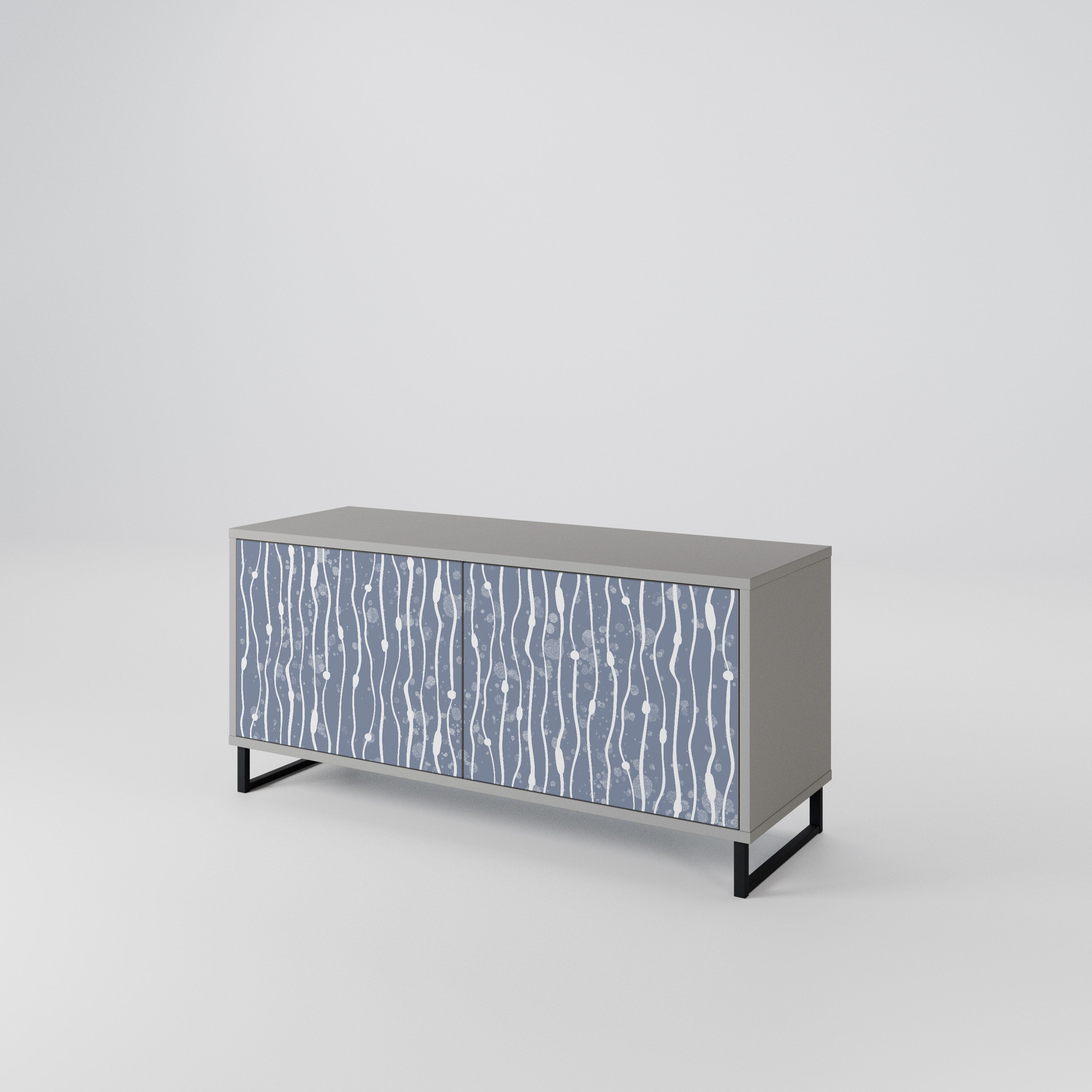 GRAPHITE RAIN Kompaktowa szafka RTV 2-drzwiowa