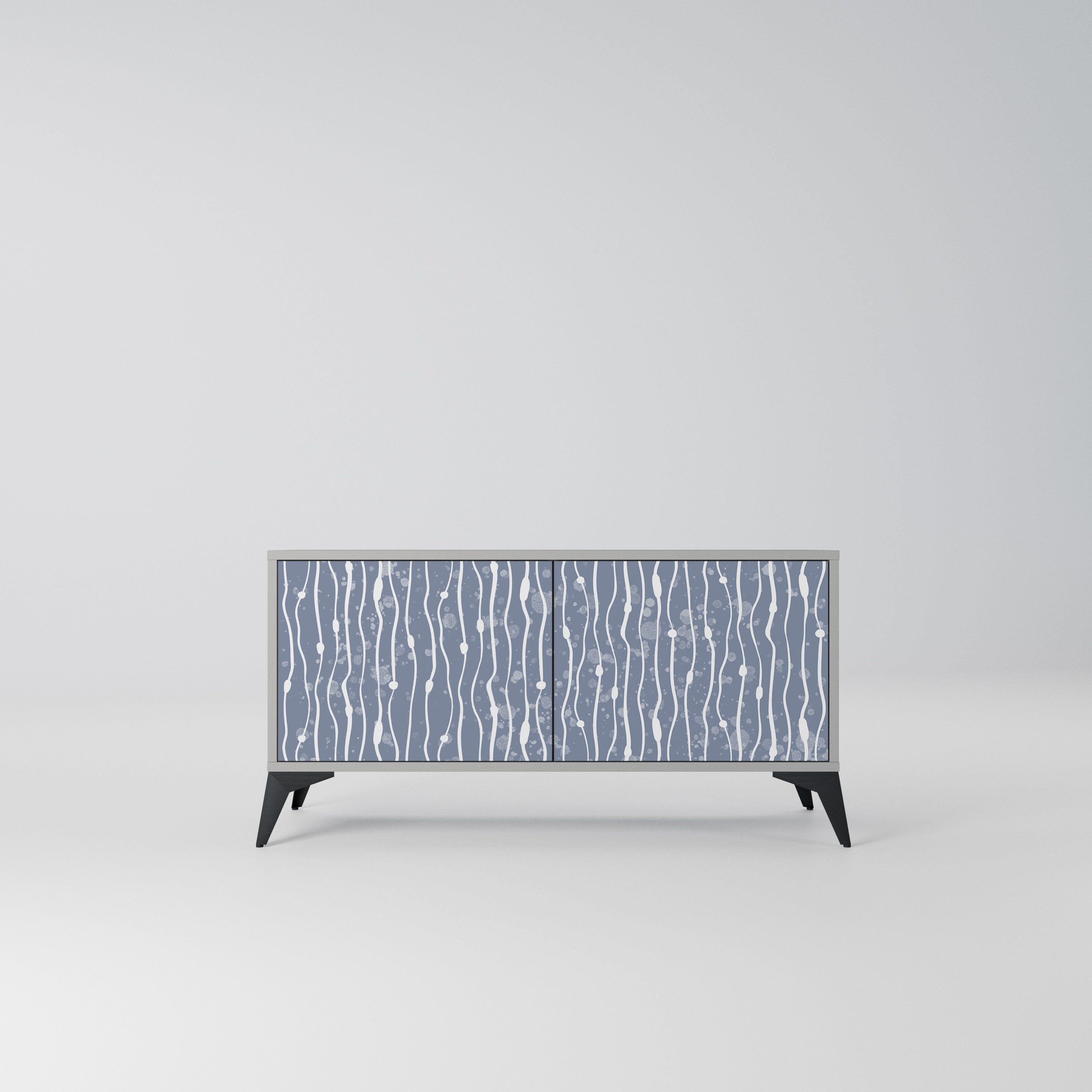 GRAPHITE RAIN Kompaktowa szafka RTV 2-drzwiowa