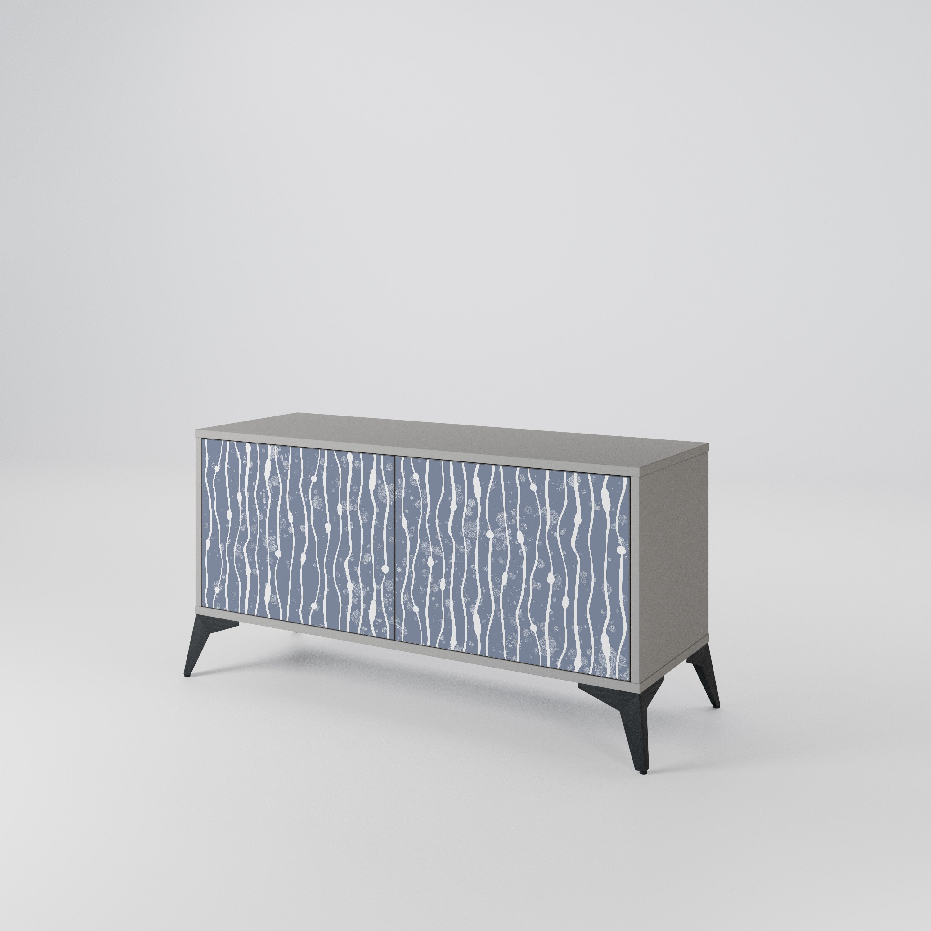 GRAPHITE RAIN Kompaktowa szafka RTV 2-drzwiowa