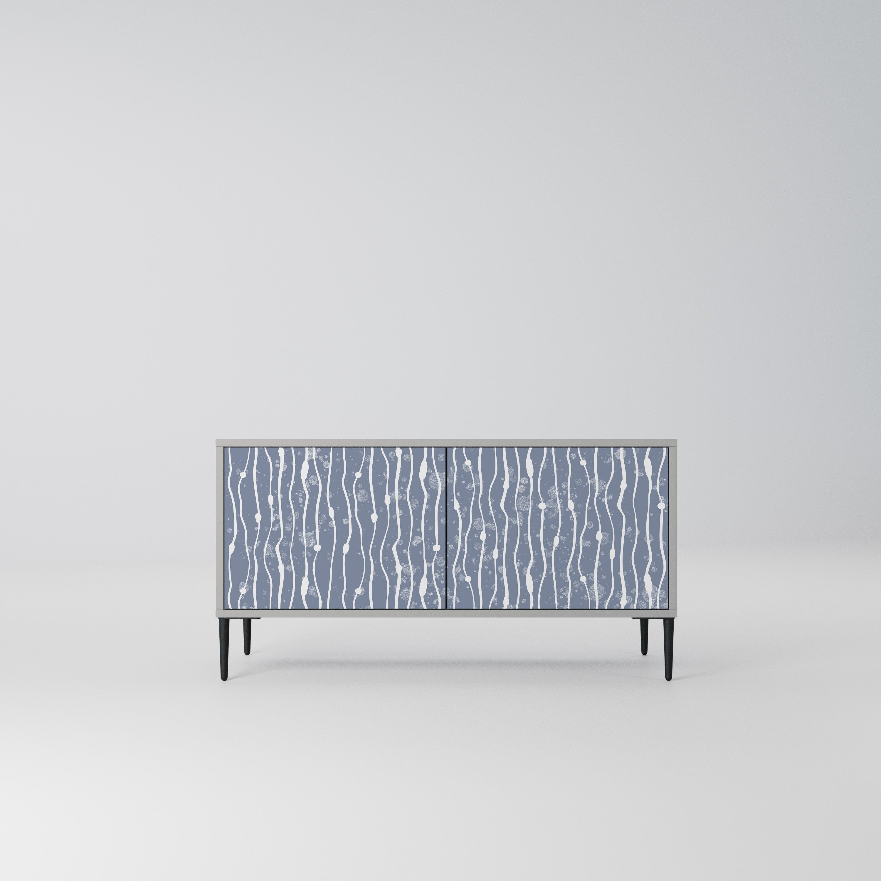 GRAPHITE RAIN Kompaktowa szafka RTV 2-drzwiowa