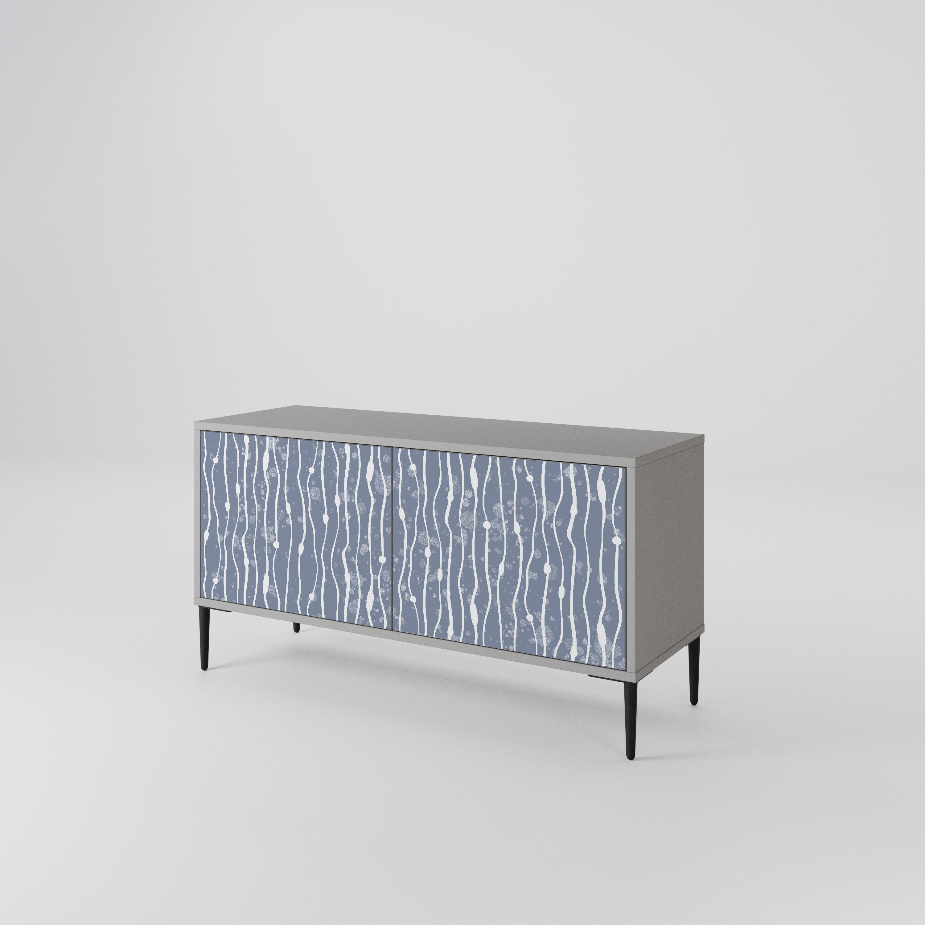 GRAPHITE RAIN Kompaktowa szafka RTV 2-drzwiowa