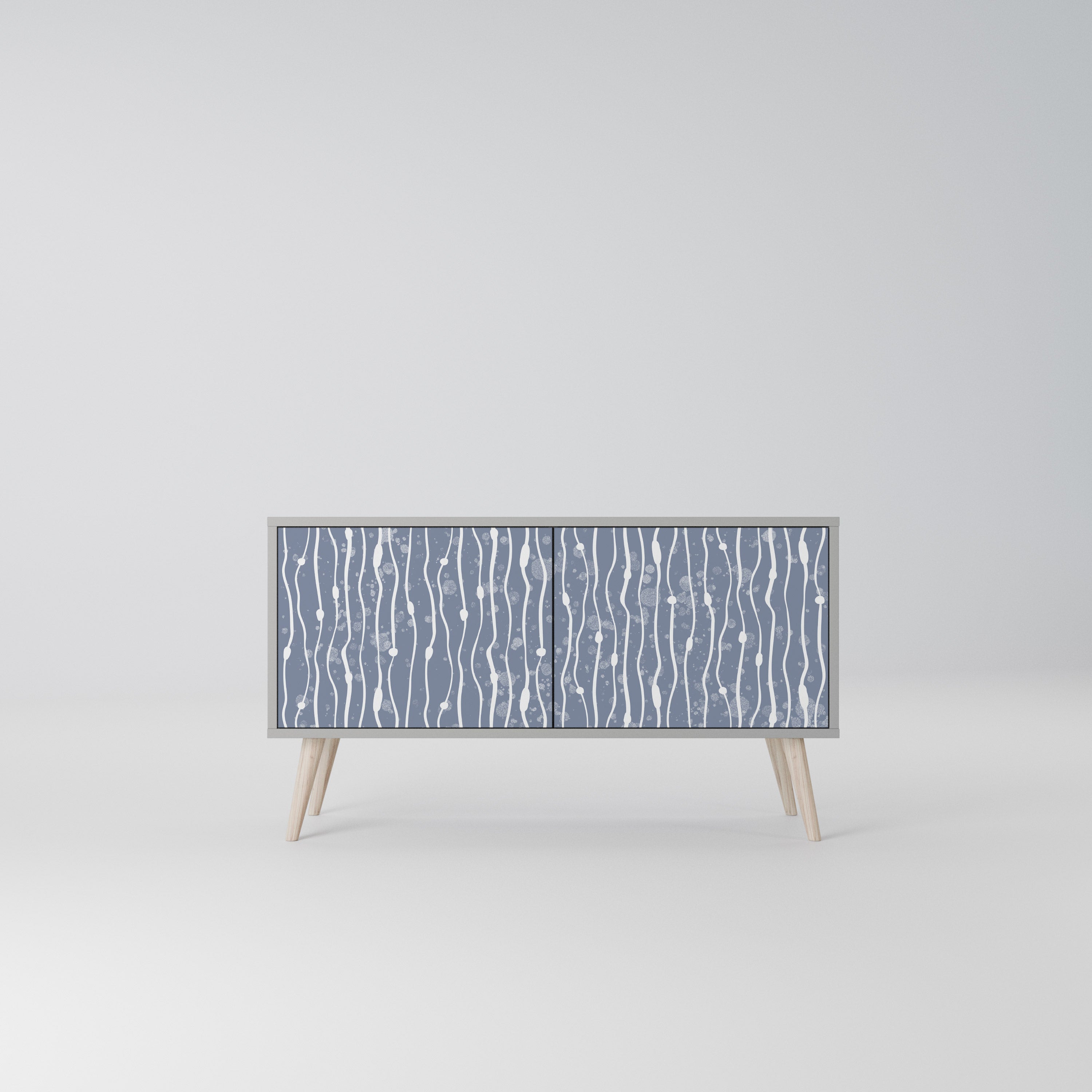 GRAPHITE RAIN Kompaktowa szafka RTV 2-drzwiowa