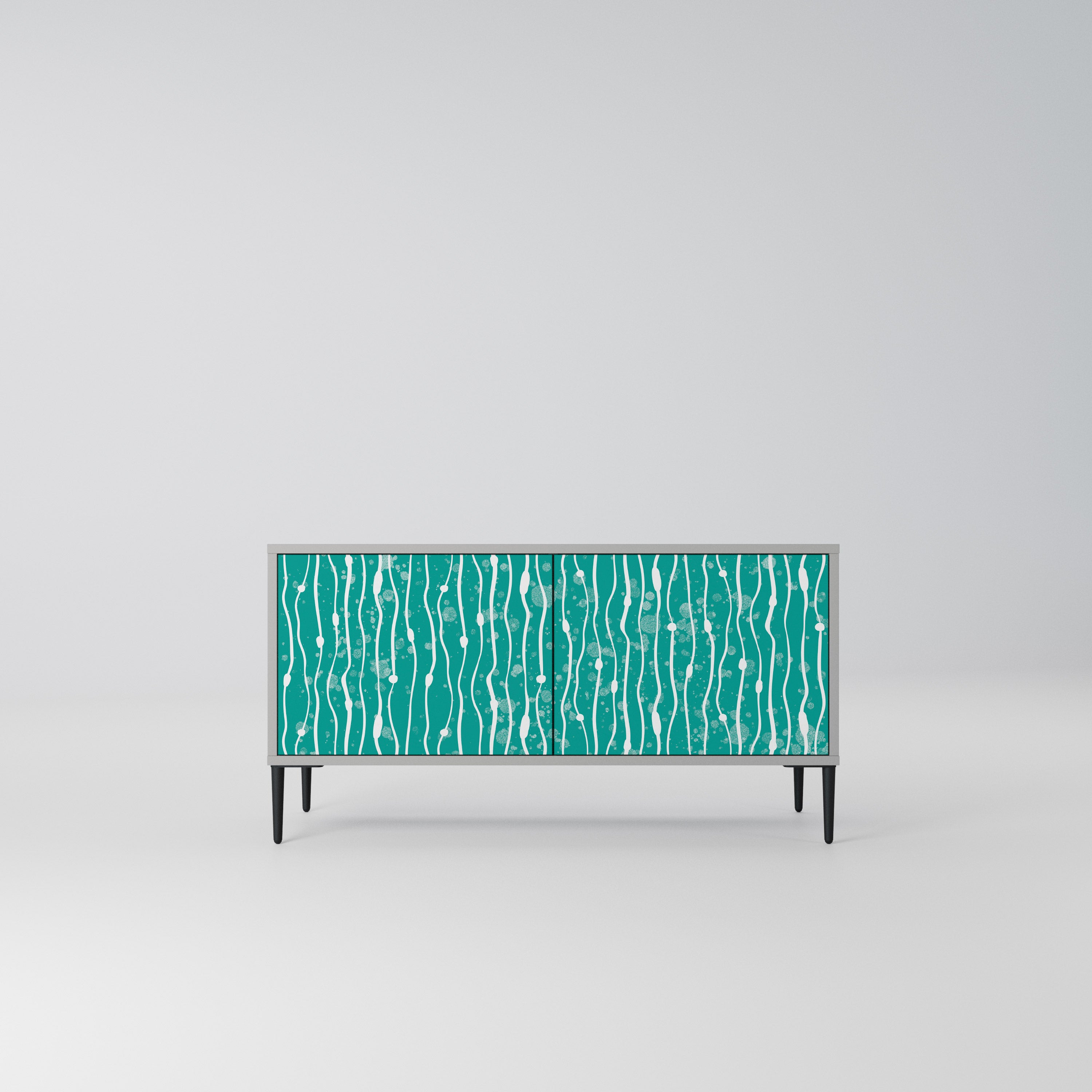 TURQUOISE RAIN Kompaktowa szafka RTV 2-drzwiowa