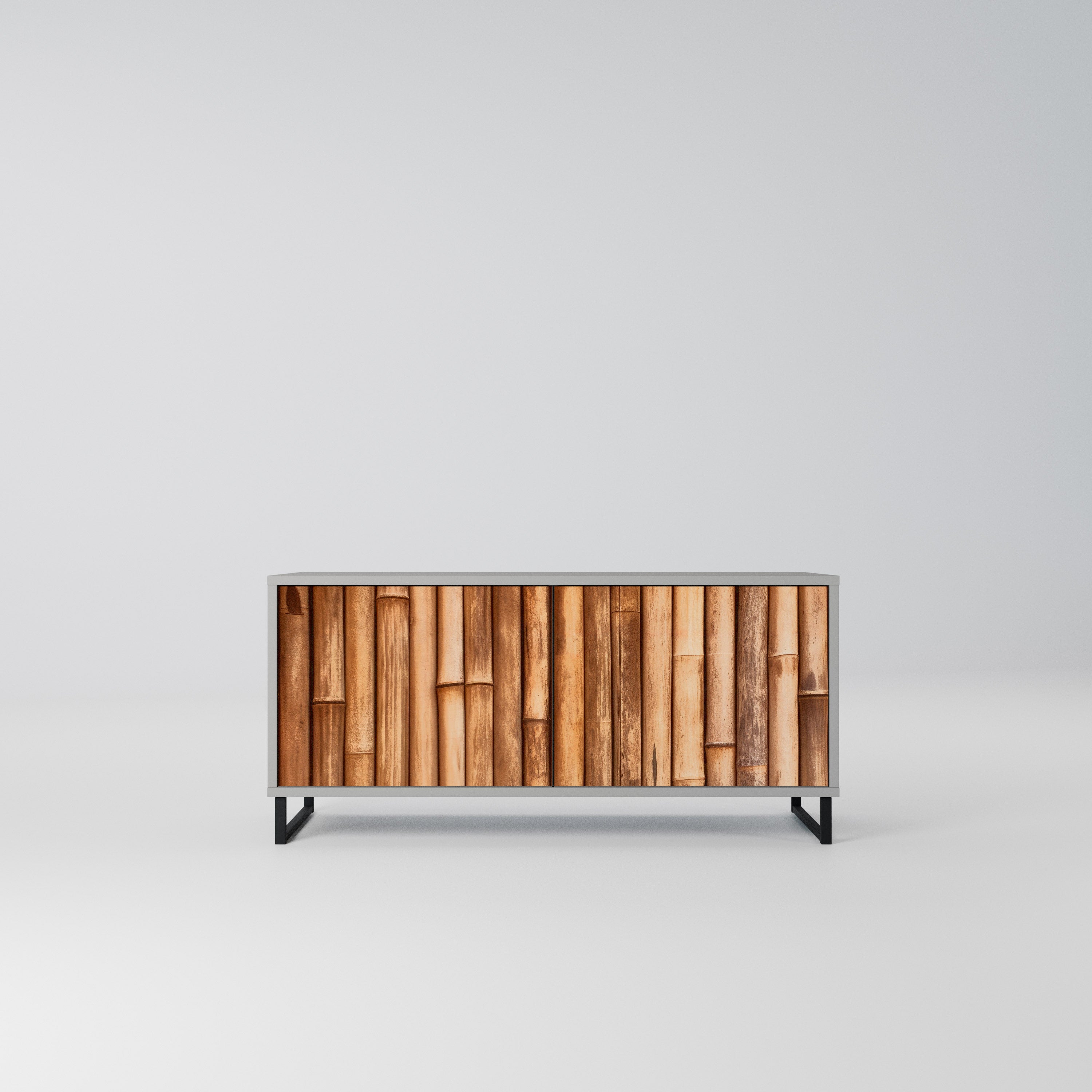 NATURAL WOOD Kompaktowa szafka RTV 2-drzwiowa