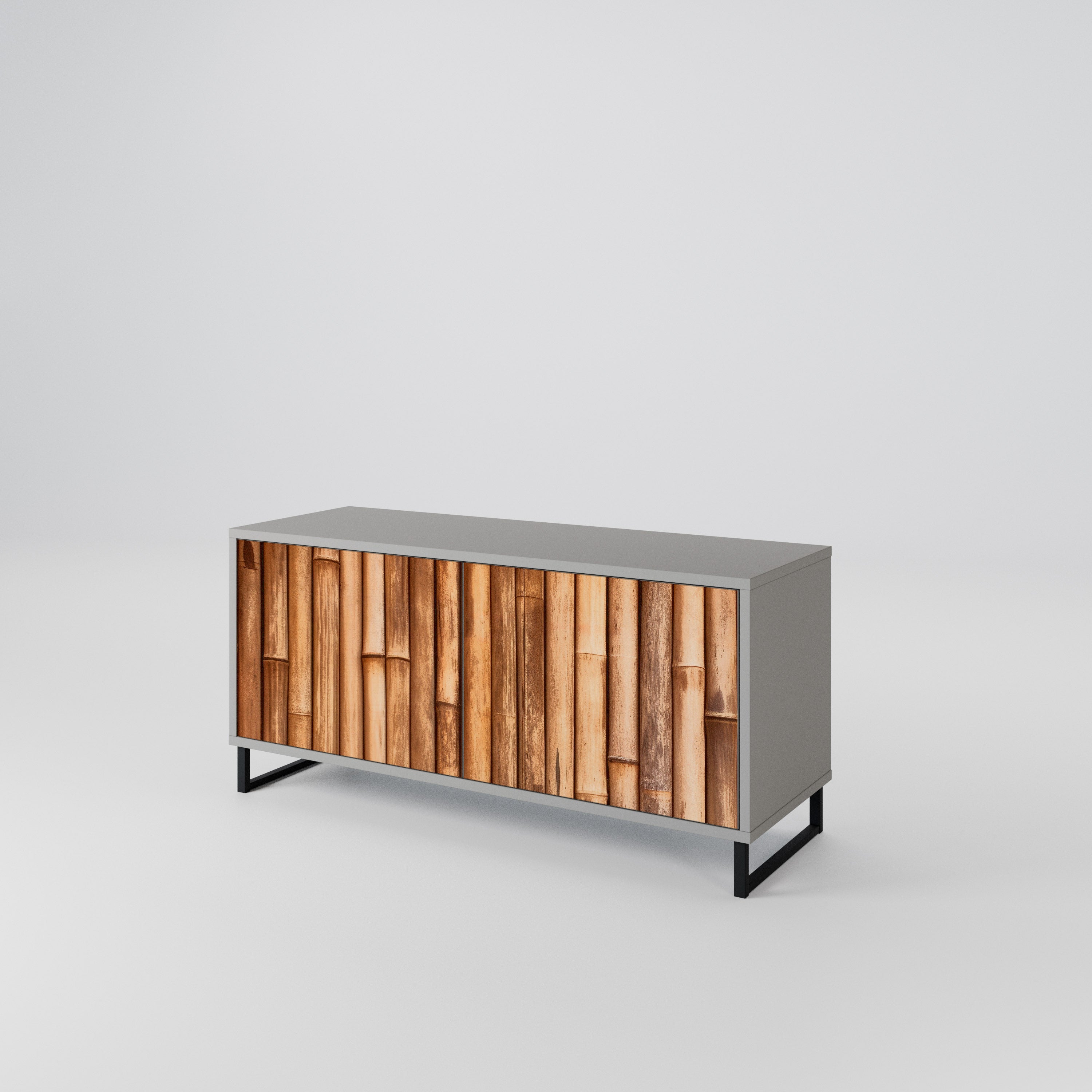 NATURAL WOOD Kompaktowa szafka RTV 2-drzwiowa
