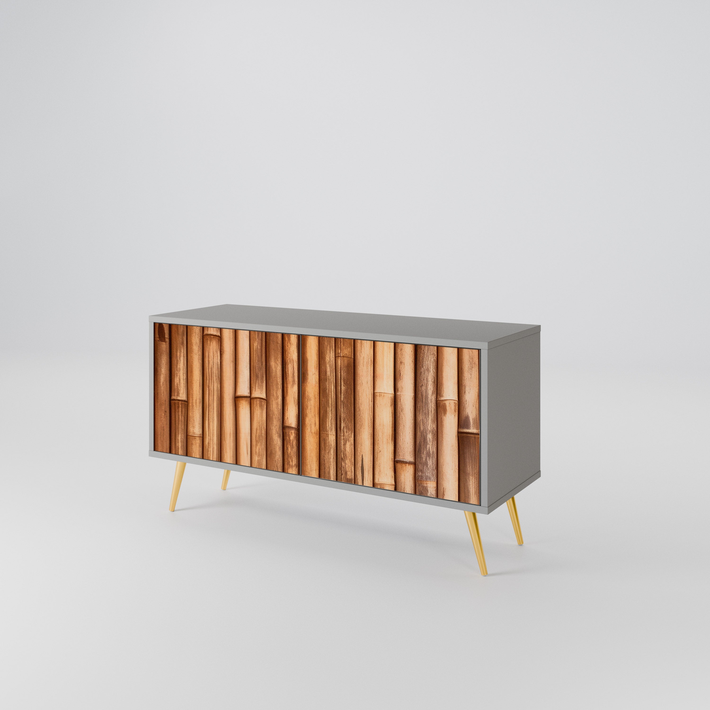 NATURAL WOOD Kompaktowa szafka RTV 2-drzwiowa