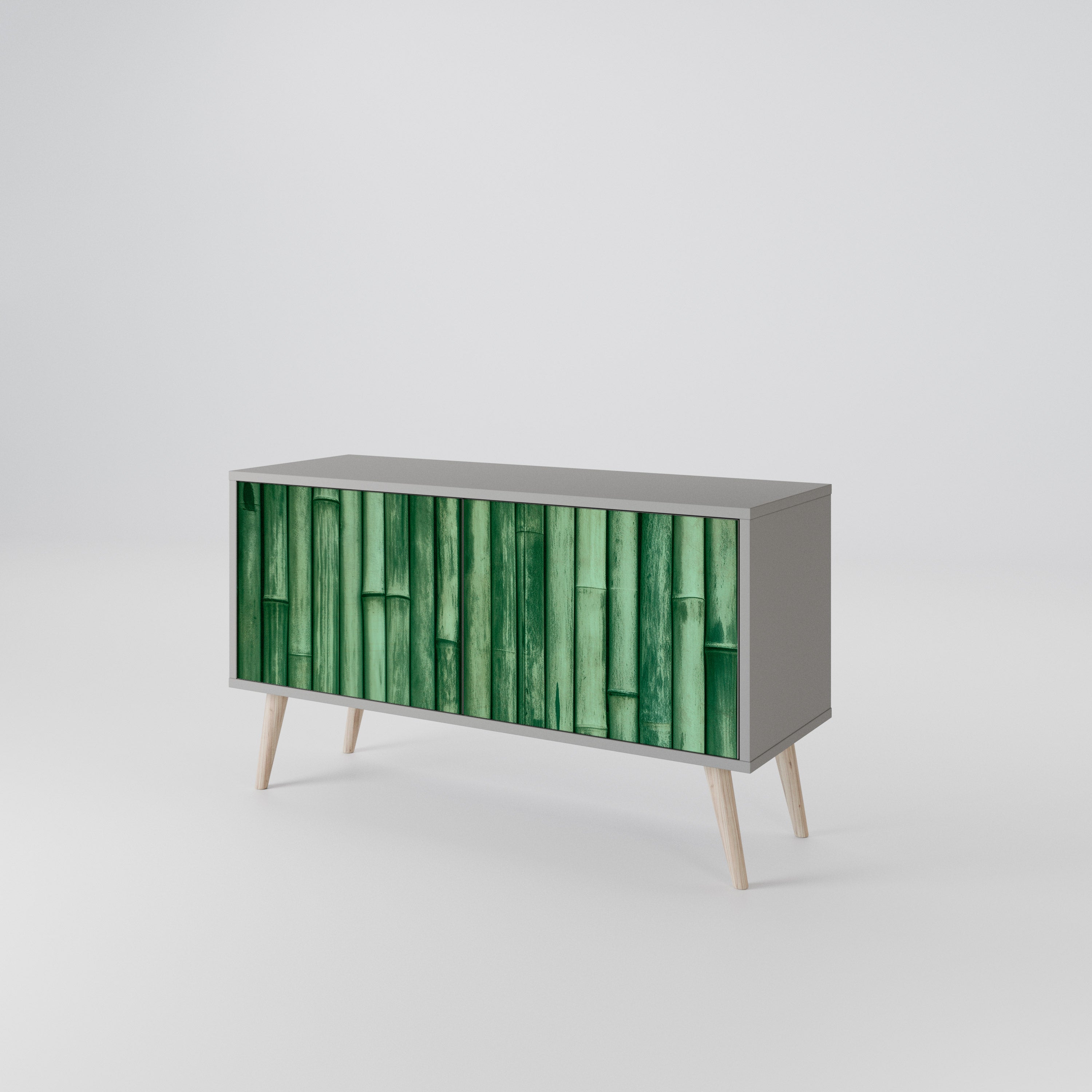 NATURAL GREEN Kompaktowa szafka RTV 2-drzwiowa