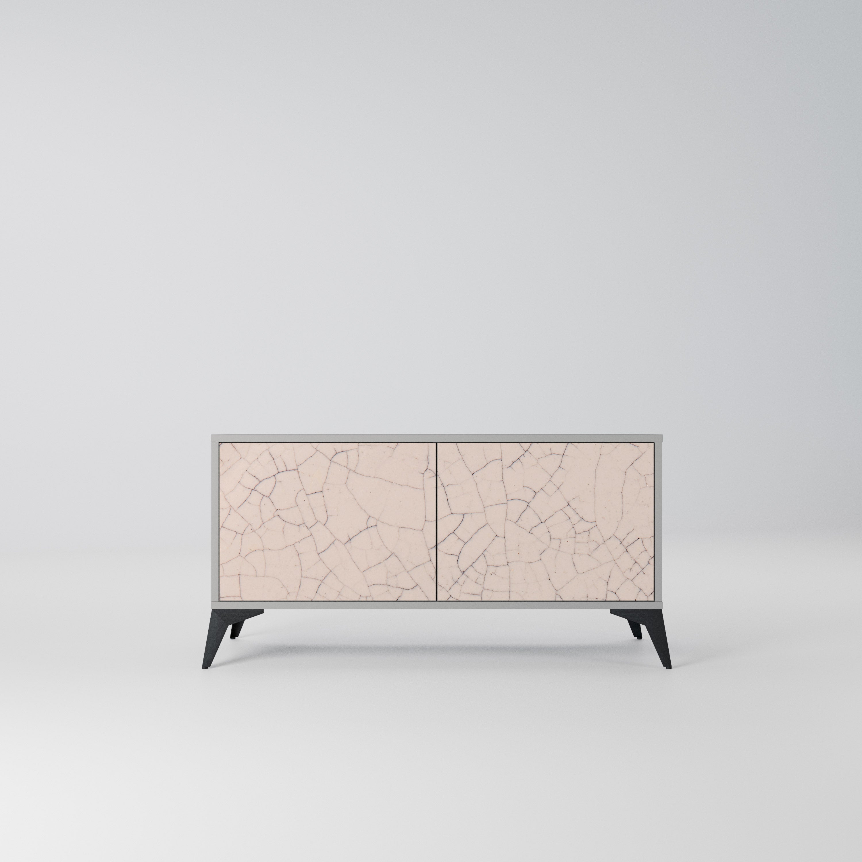 CERAMIC TEXTURE Kompaktowa szafka RTV 2-drzwiowa