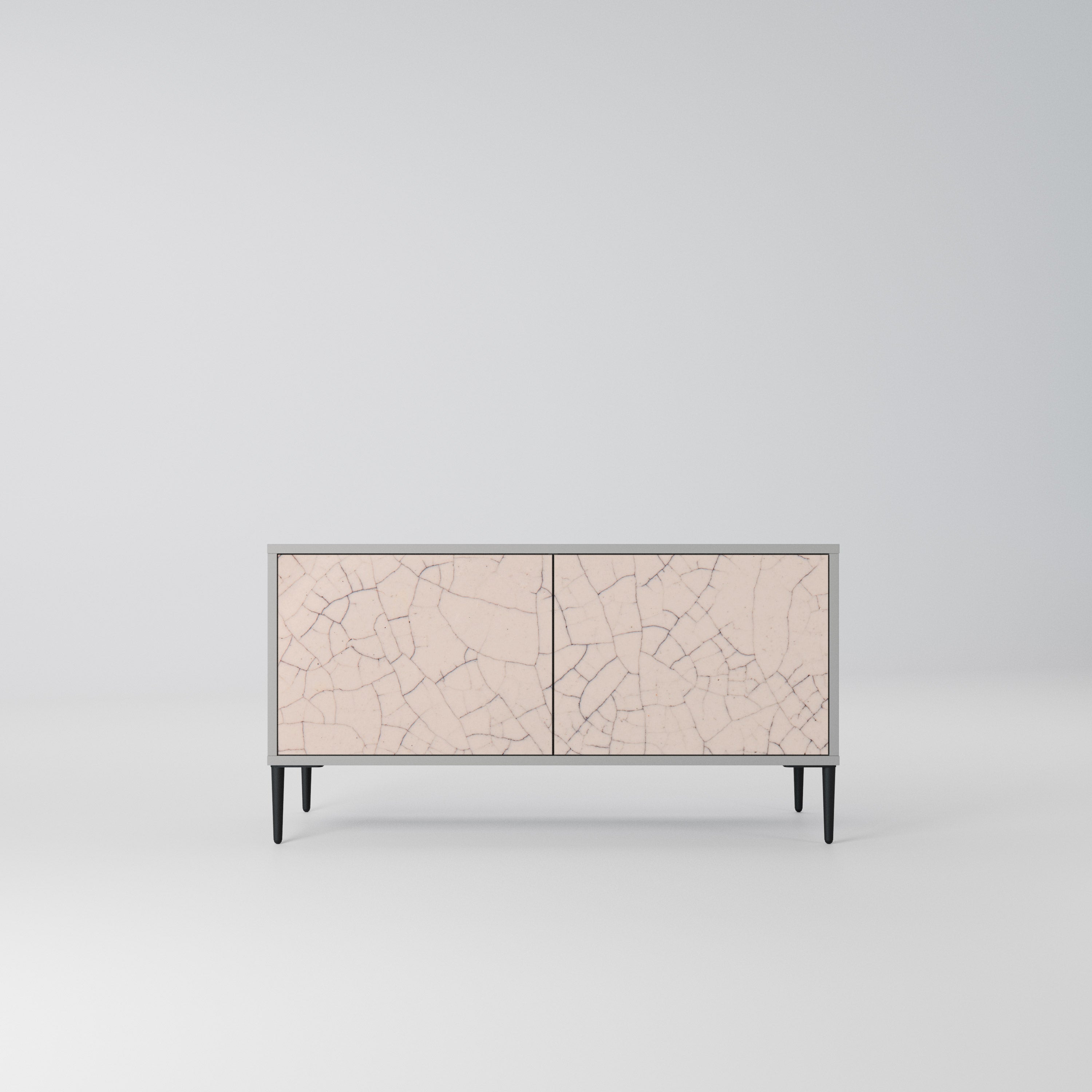 CERAMIC TEXTURE Kompaktowa szafka RTV 2-drzwiowa