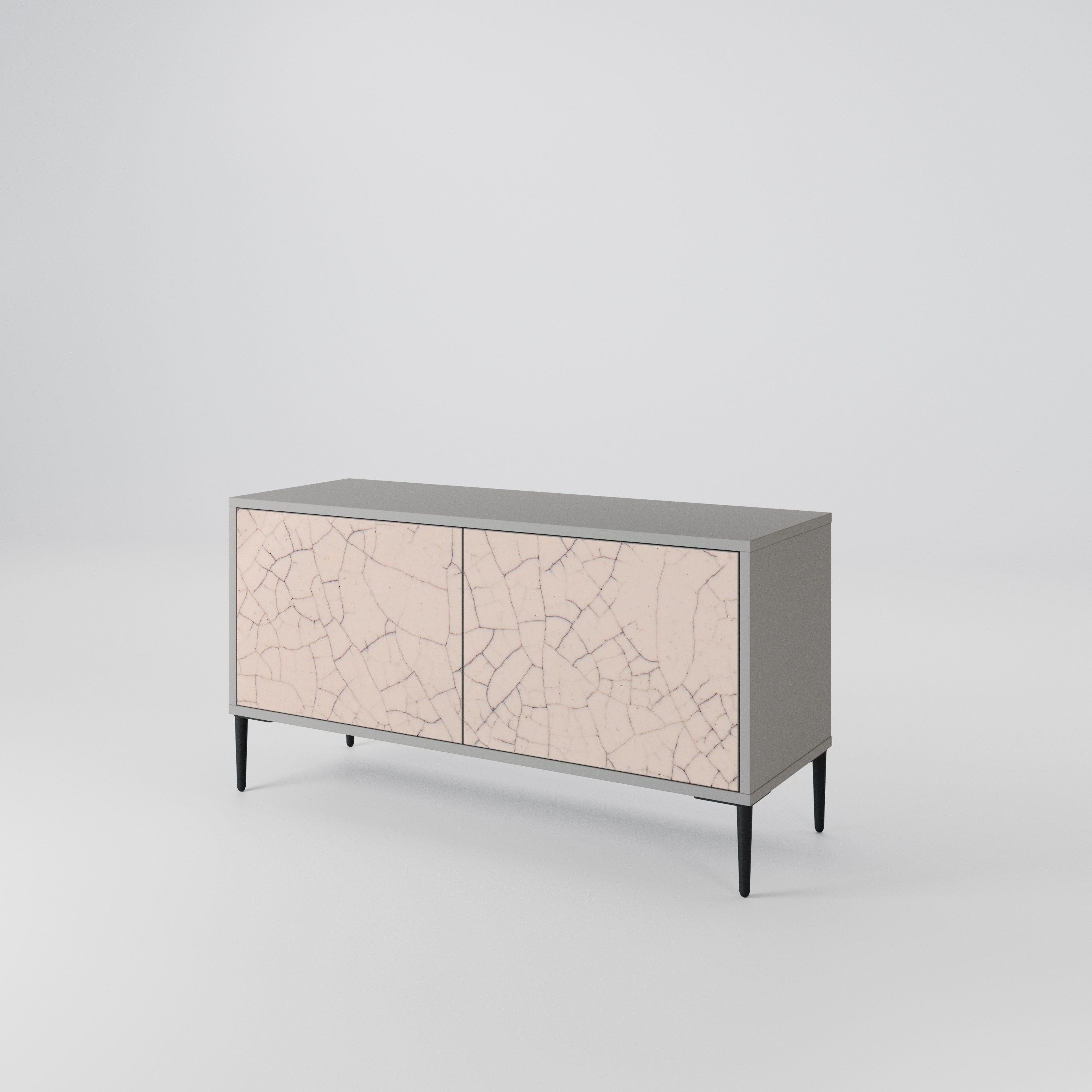 CERAMIC TEXTURE Kompaktowa szafka RTV 2-drzwiowa