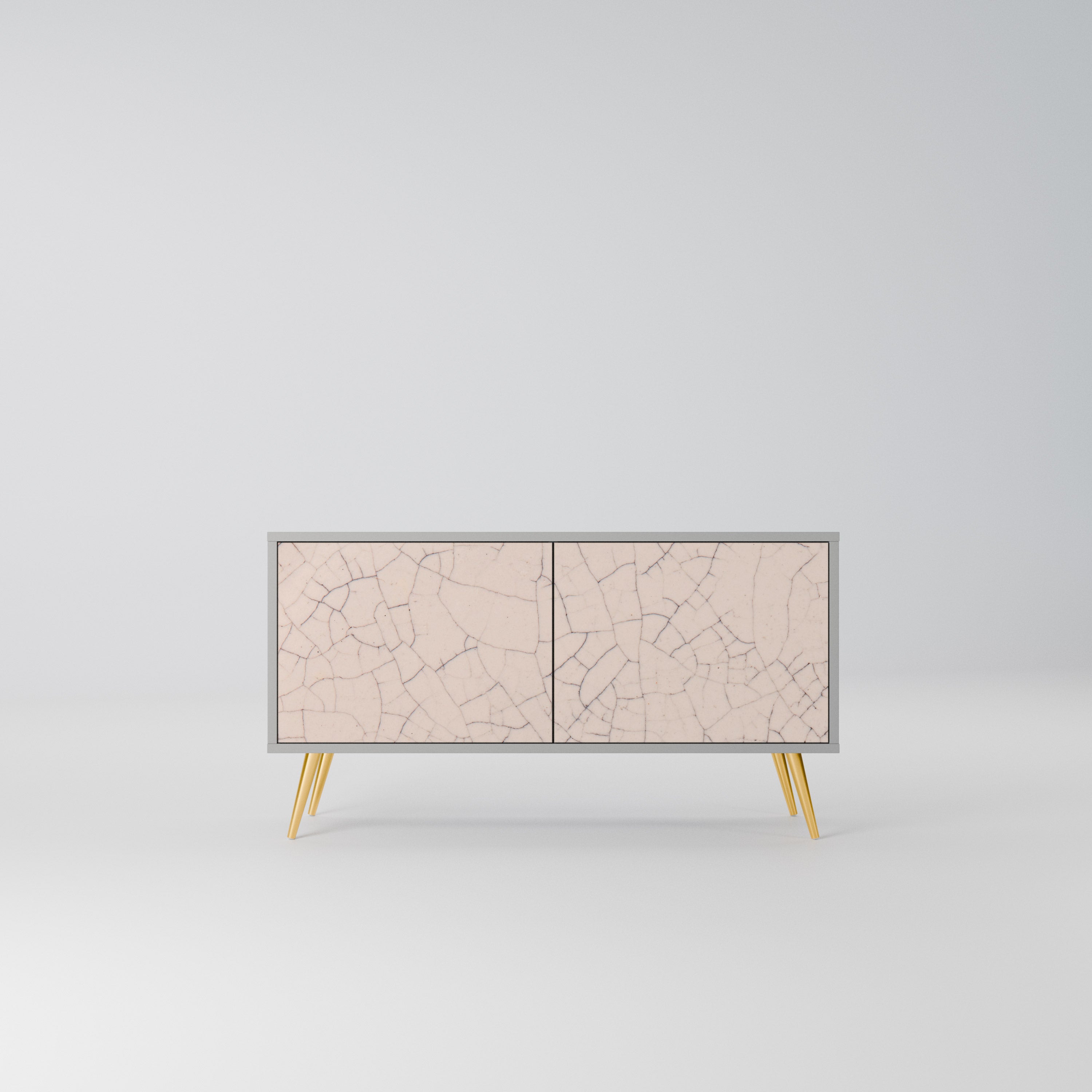 CERAMIC TEXTURE Kompaktowa szafka RTV 2-drzwiowa