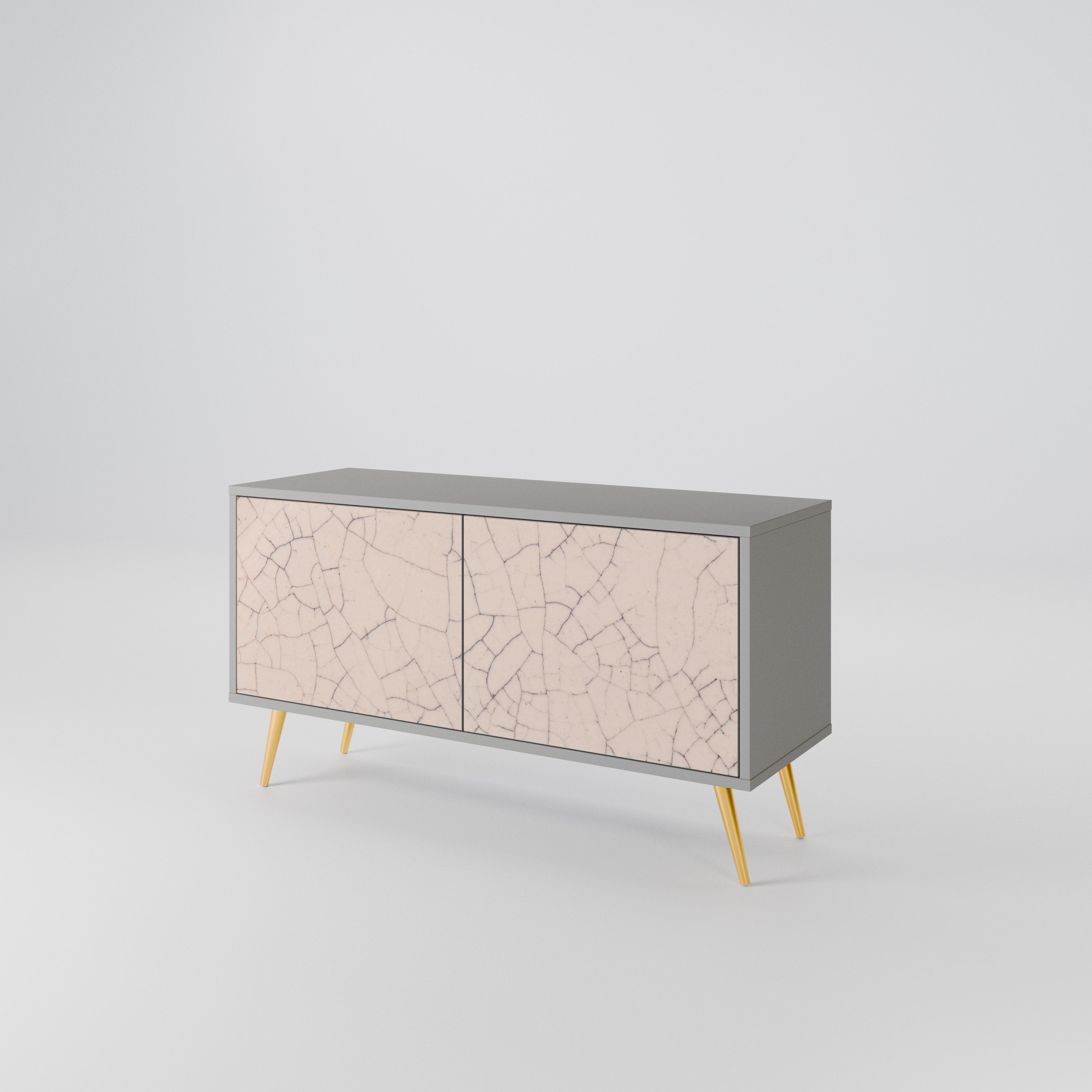 CERAMIC TEXTURE Kompaktowa szafka RTV 2-drzwiowa