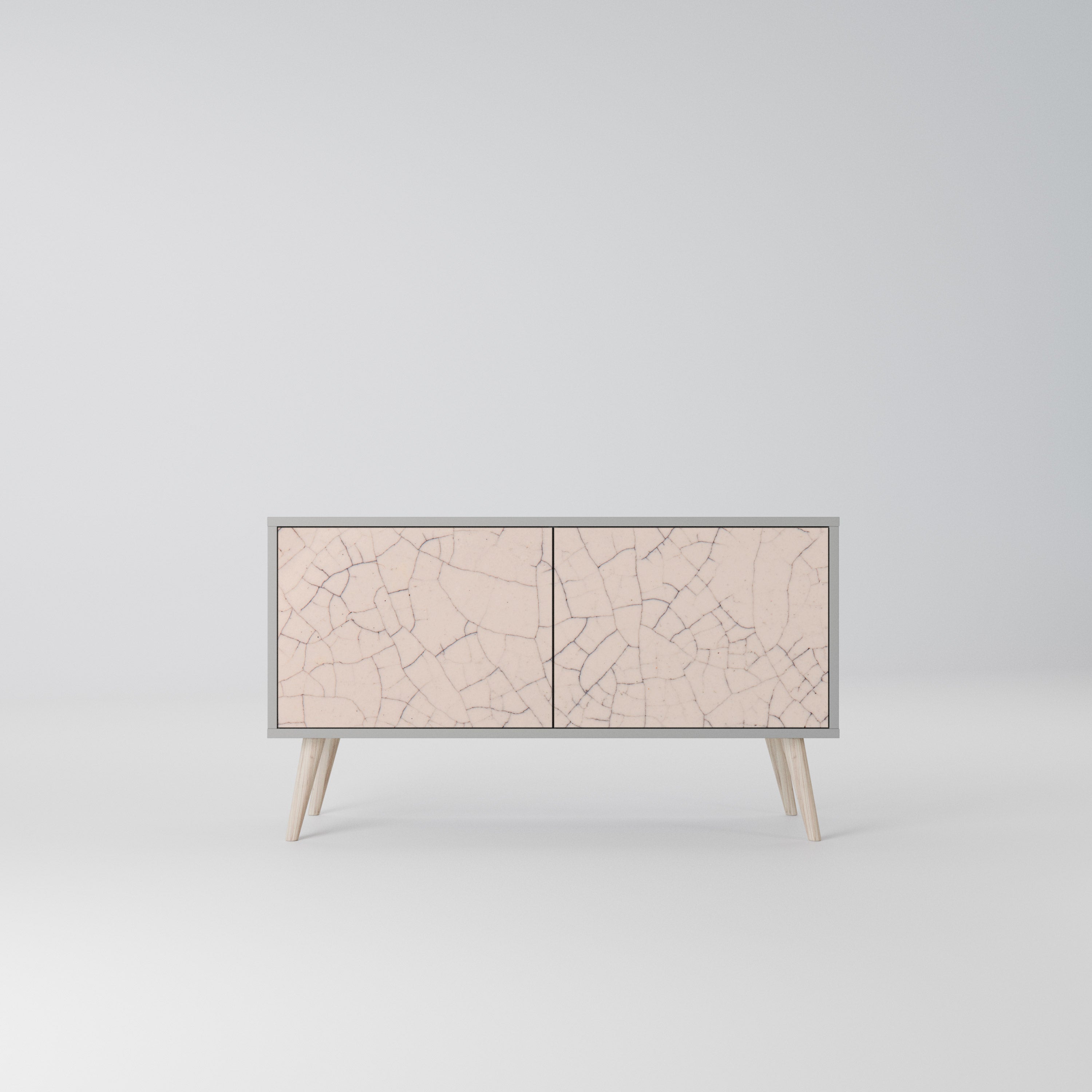 CERAMIC TEXTURE Kompaktowa szafka RTV 2-drzwiowa