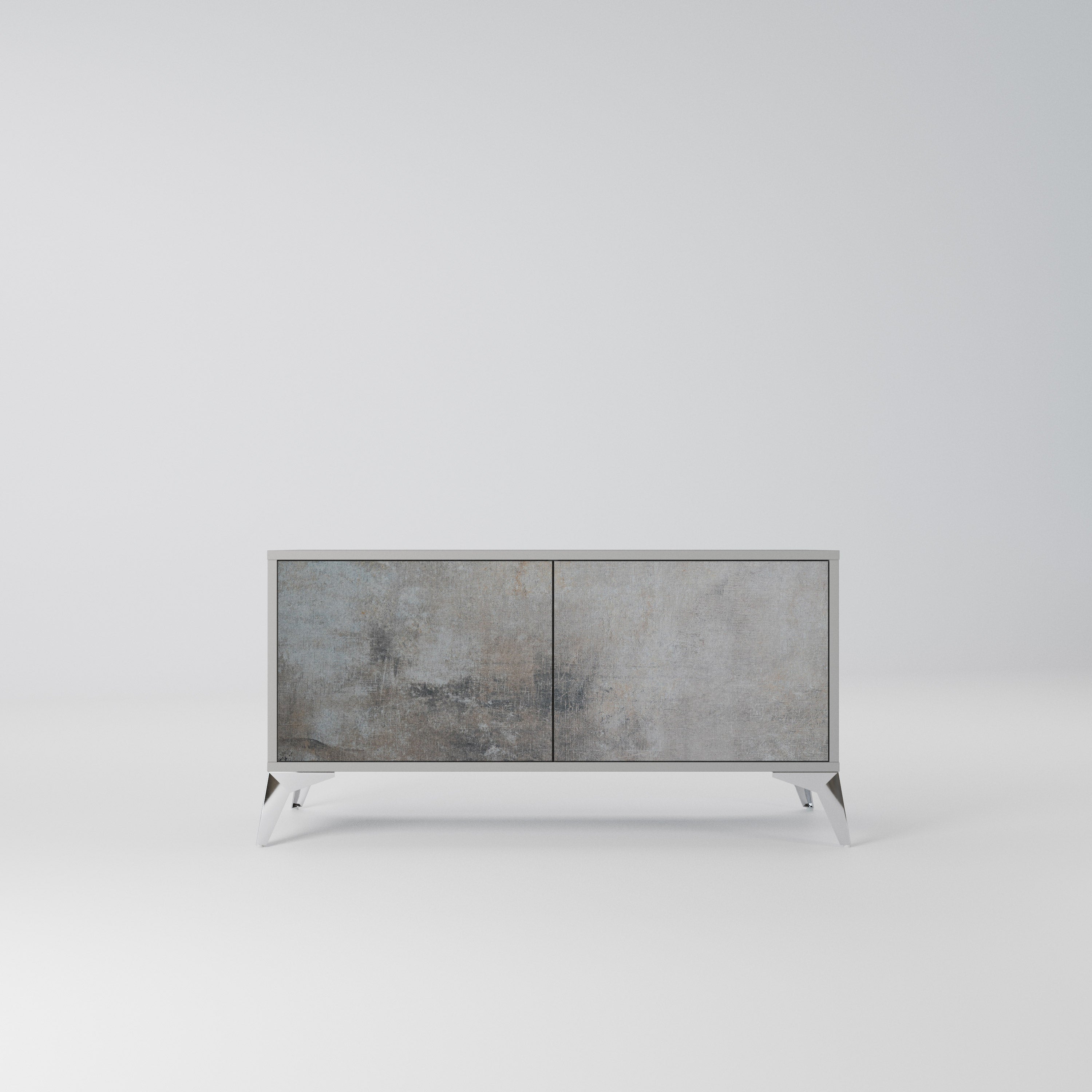 CONCRETE WALL Kompaktowa szafka RTV 2-drzwiowa