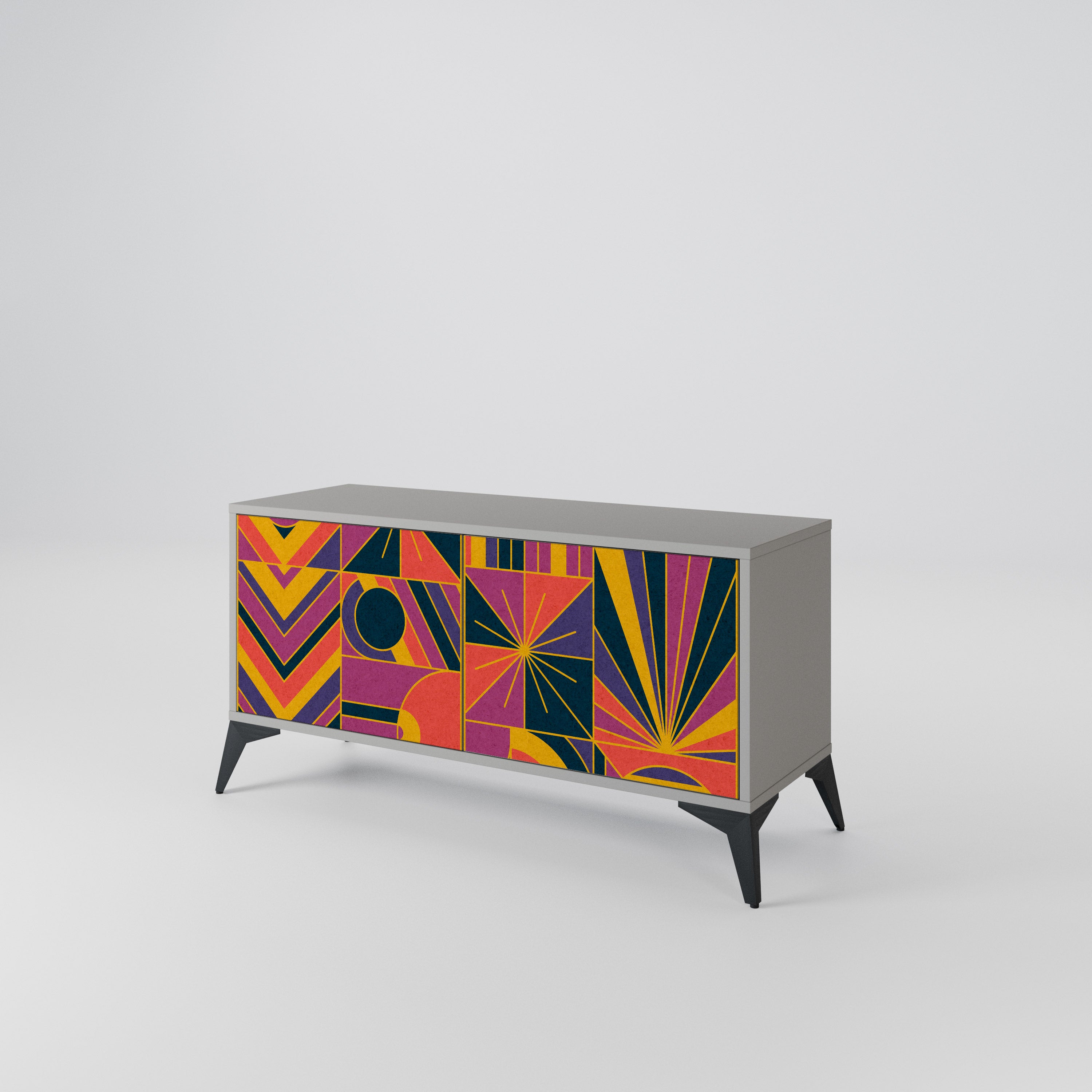 ELECTRIC PATTERNS Kompaktowa szafka RTV 2-drzwiowa