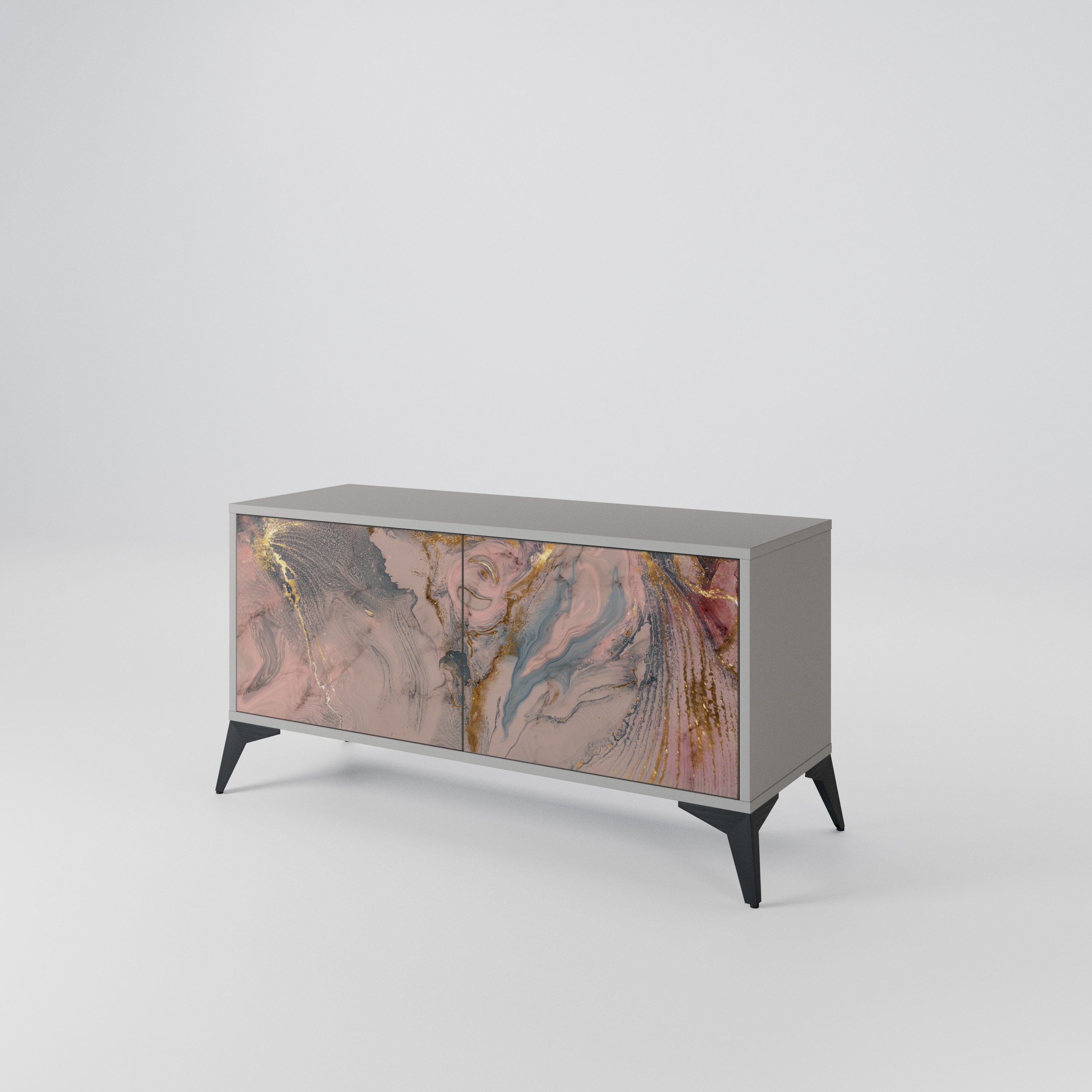 GILDED SWIRLS Kompaktowa szafka RTV 2-drzwiowa