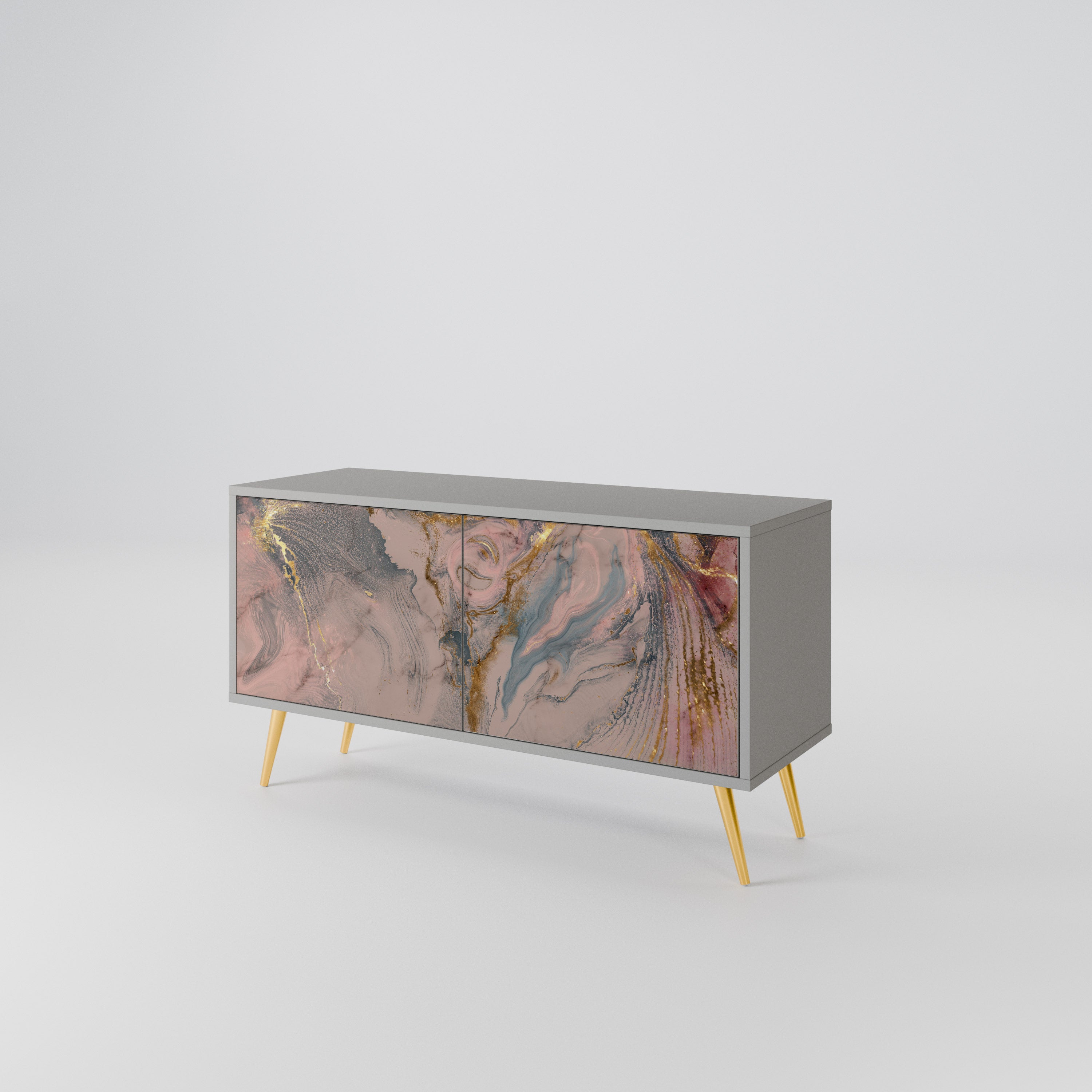 GILDED SWIRLS Kompaktowa szafka RTV 2-drzwiowa