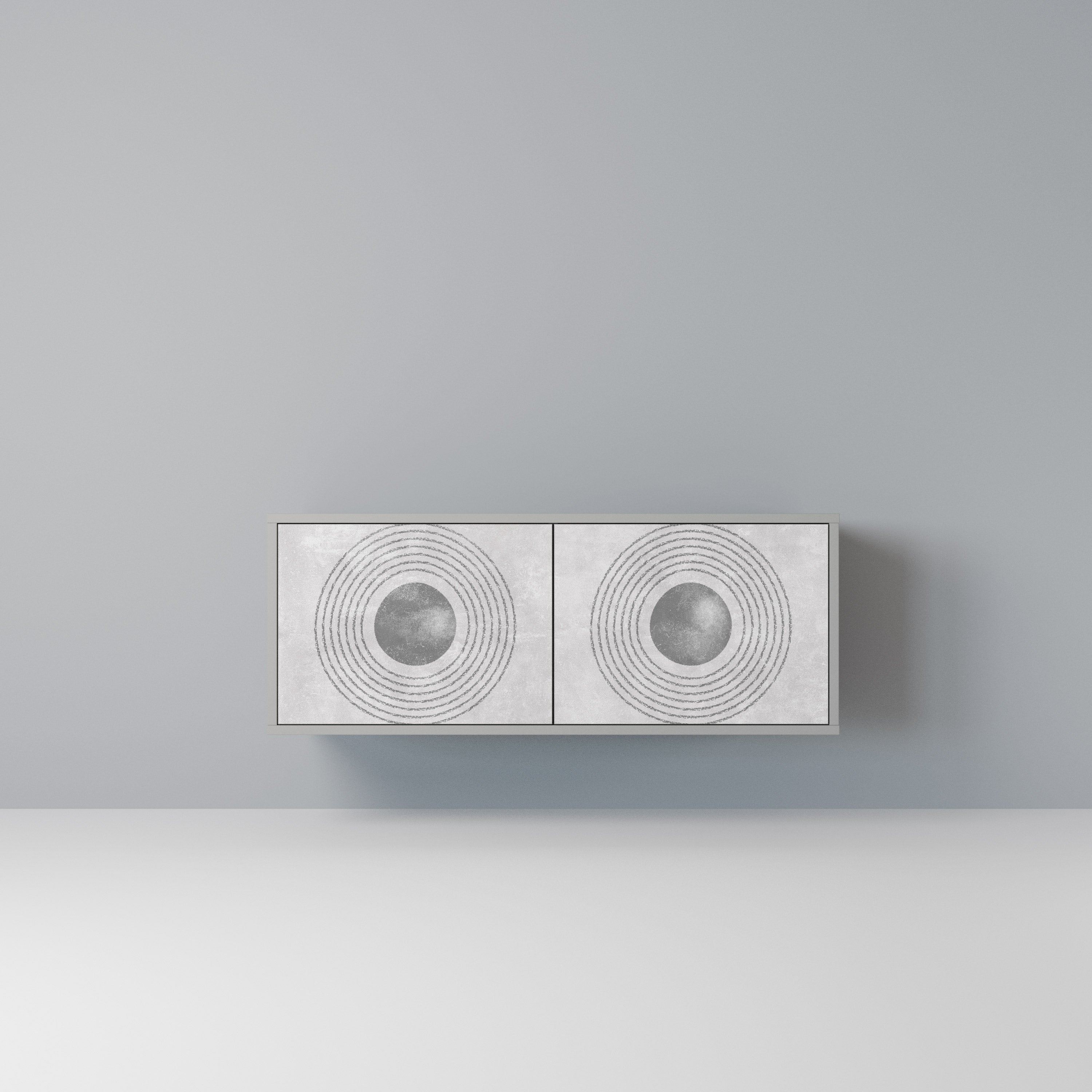 SOLID CIRCLES Kompaktowa szafka RTV 2-drzwiowa