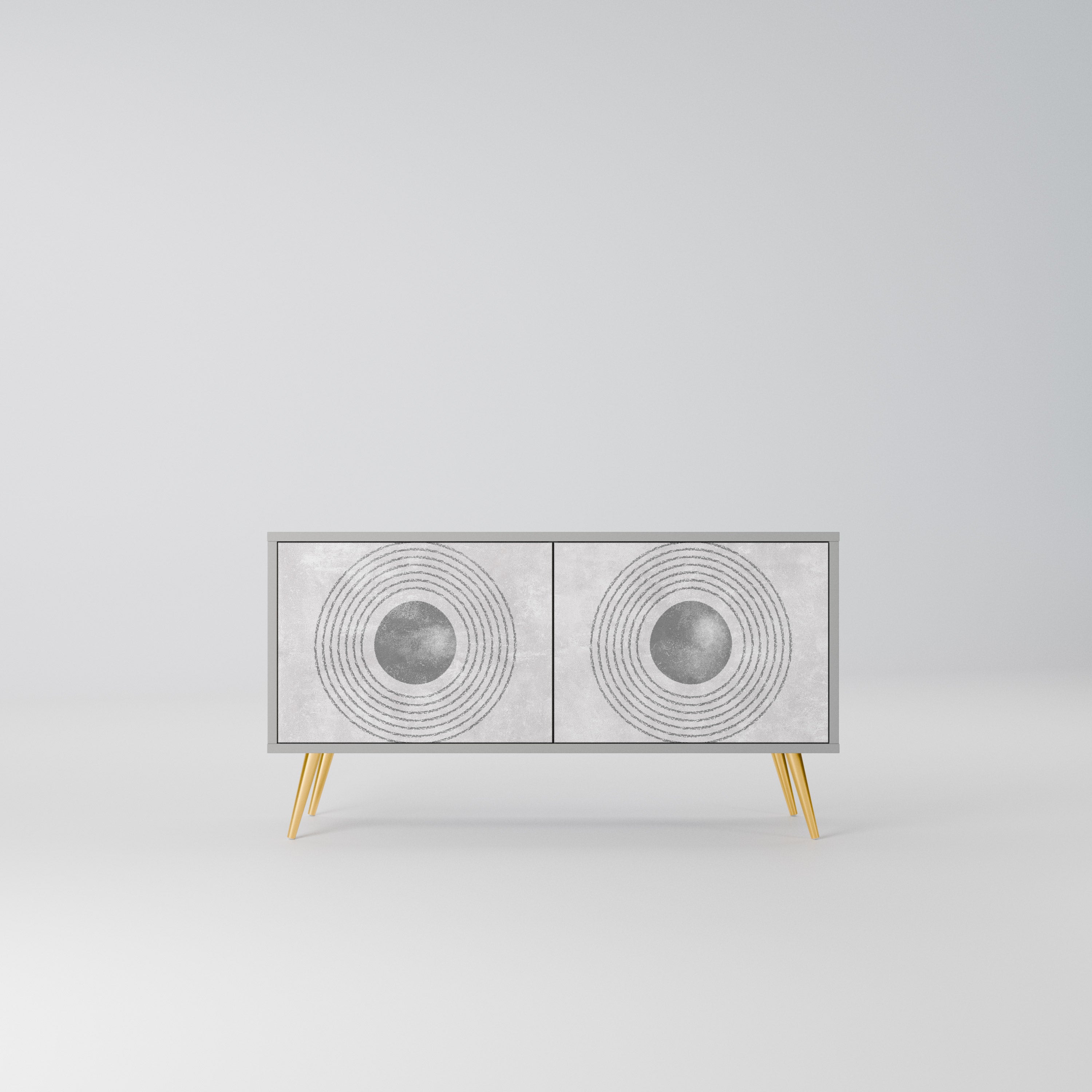SOLID CIRCLES Kompaktowa szafka RTV 2-drzwiowa