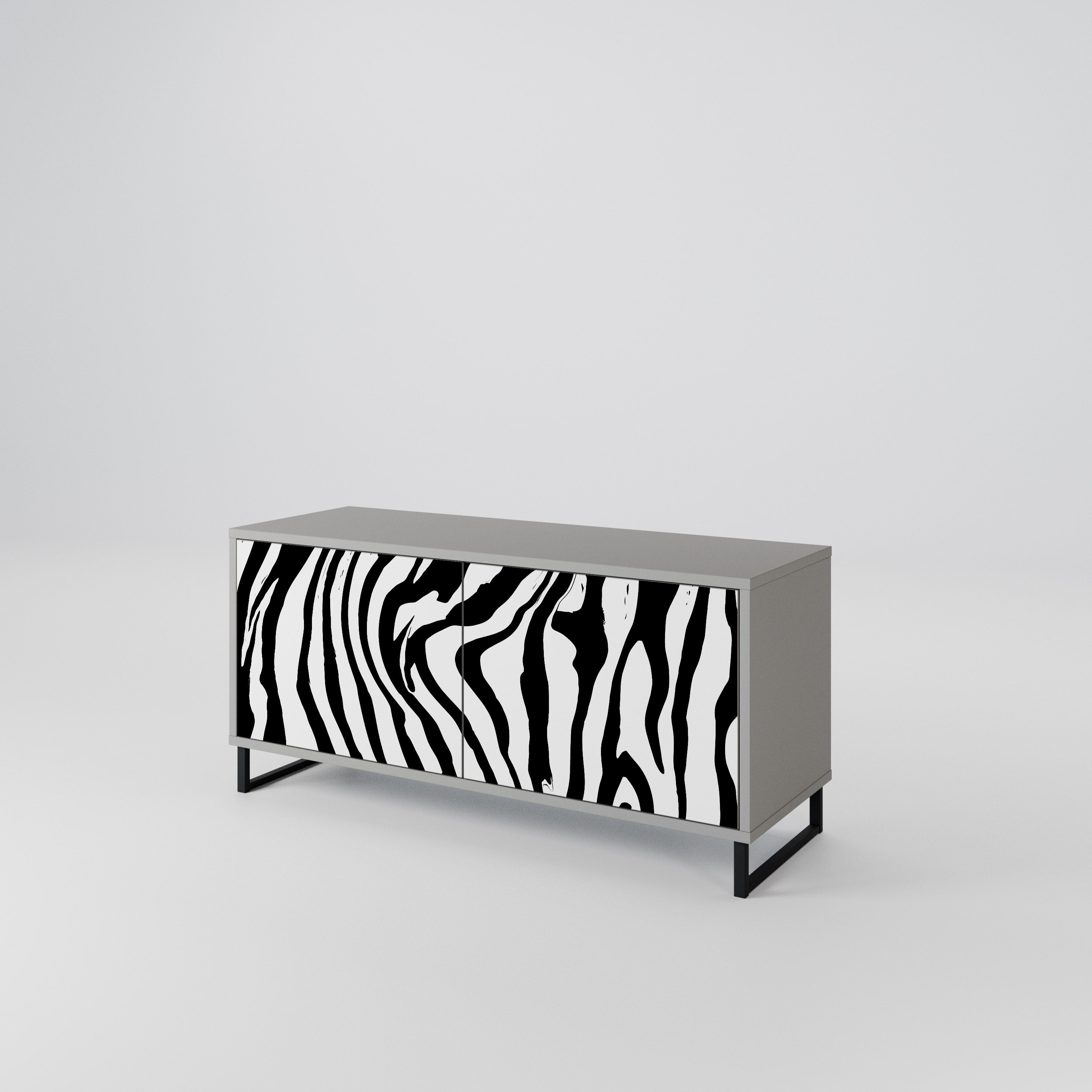 SPLENDID ZEBRA Kompaktowa szafka RTV 2-drzwiowa