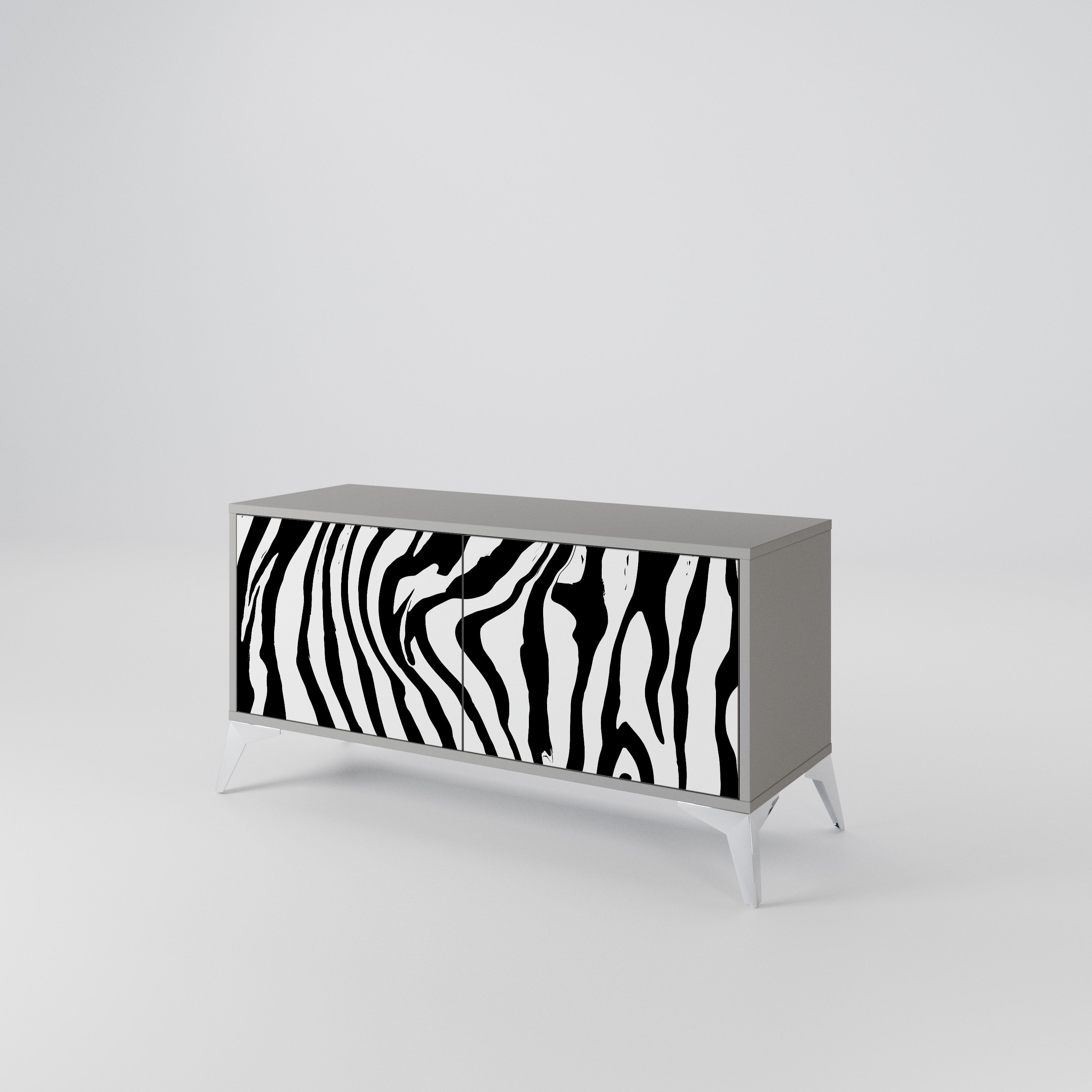 SPLENDID ZEBRA Kompaktowa szafka RTV 2-drzwiowa