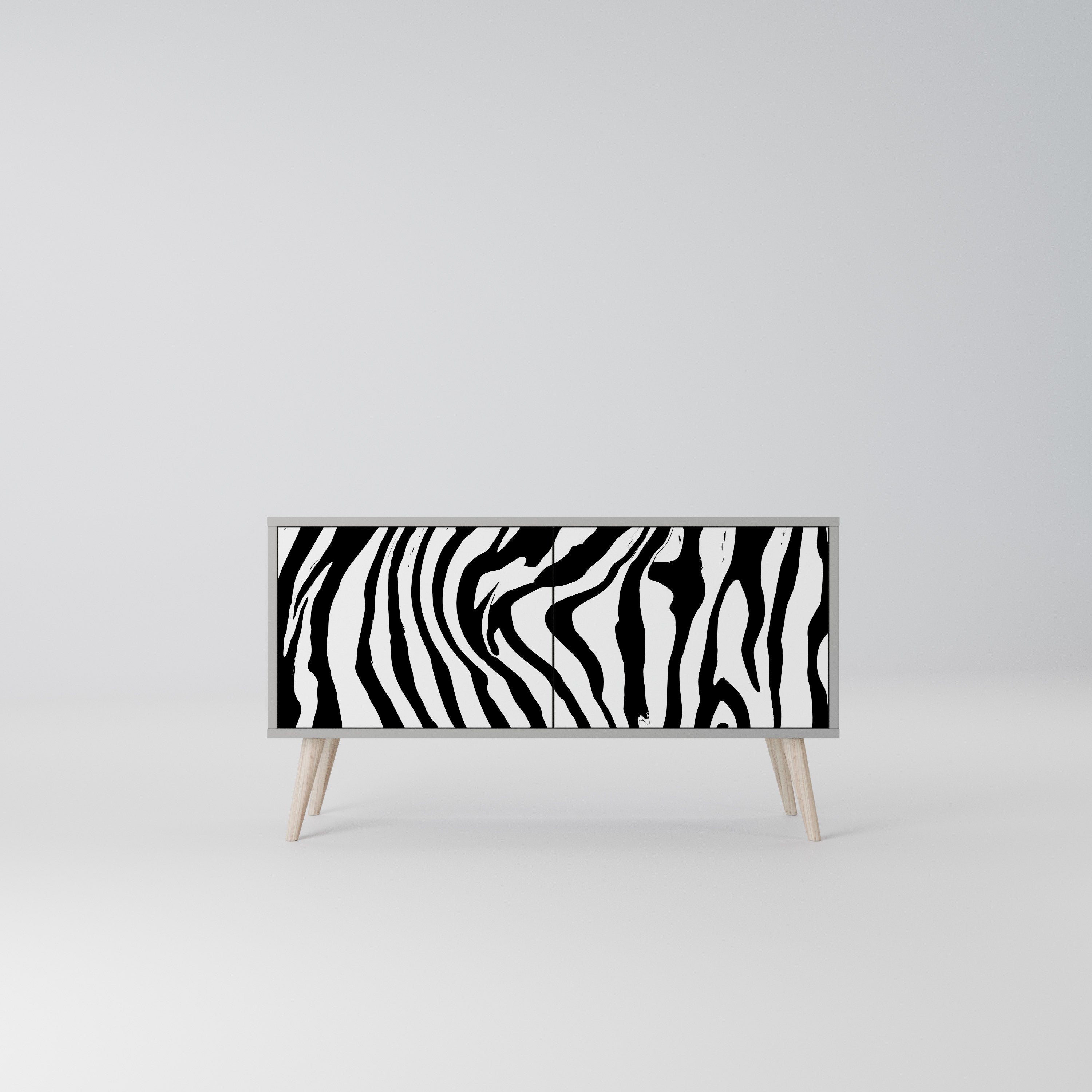 SPLENDID ZEBRA Kompaktowa szafka RTV 2-drzwiowa