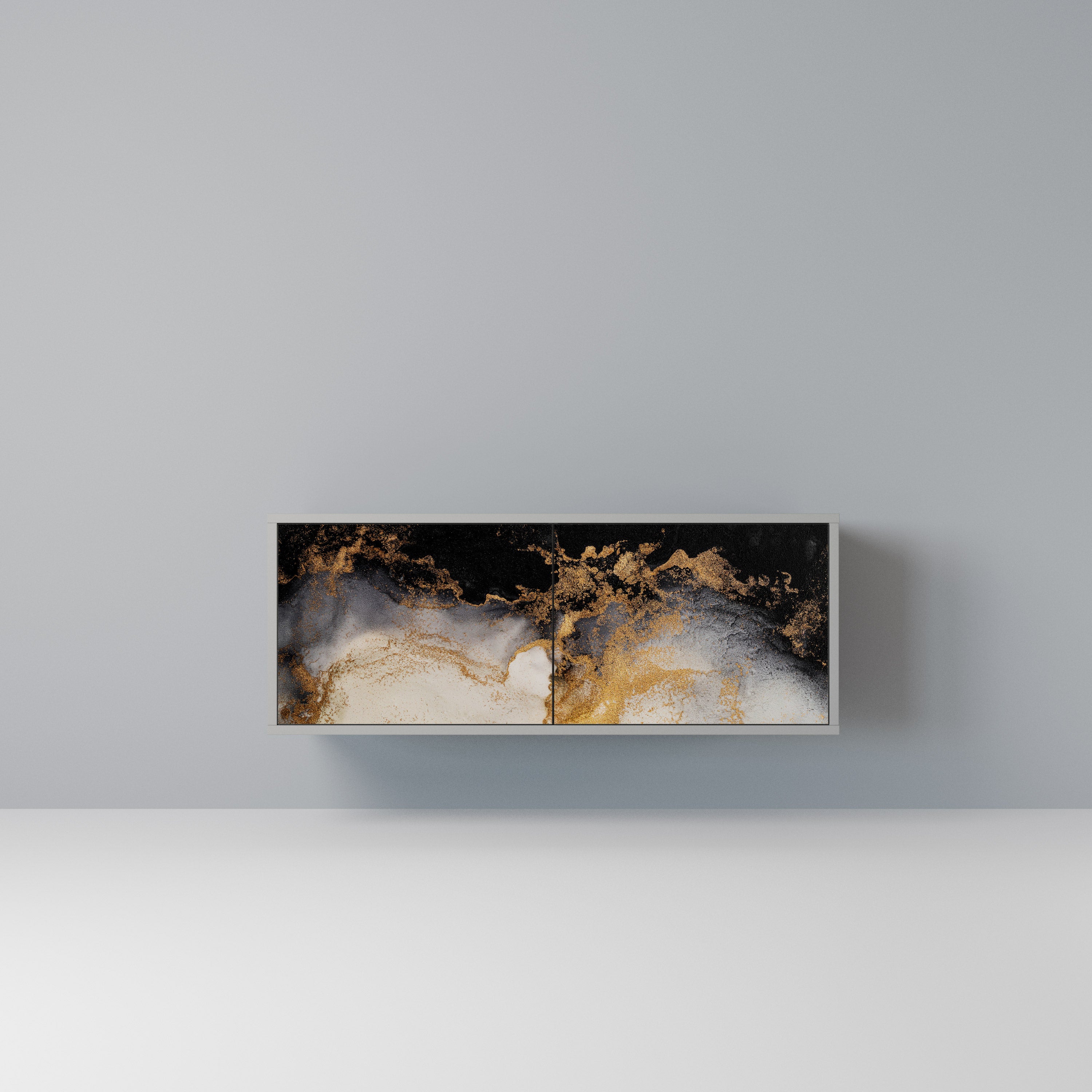 MARBLE OF TOMMORROW Kompaktowa szafka RTV 2-drzwiowa