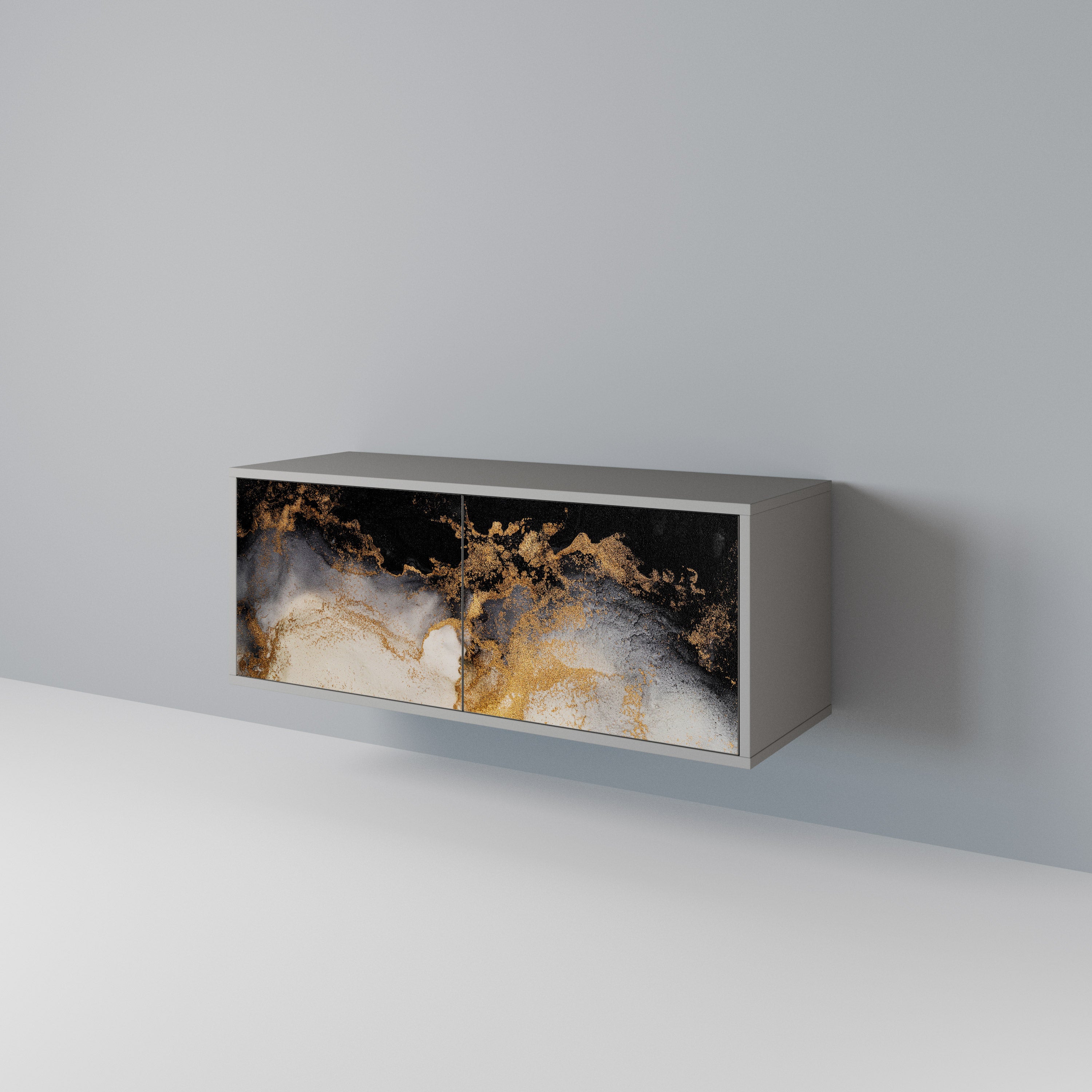 MARBLE OF TOMMORROW Kompaktowa szafka RTV 2-drzwiowa
