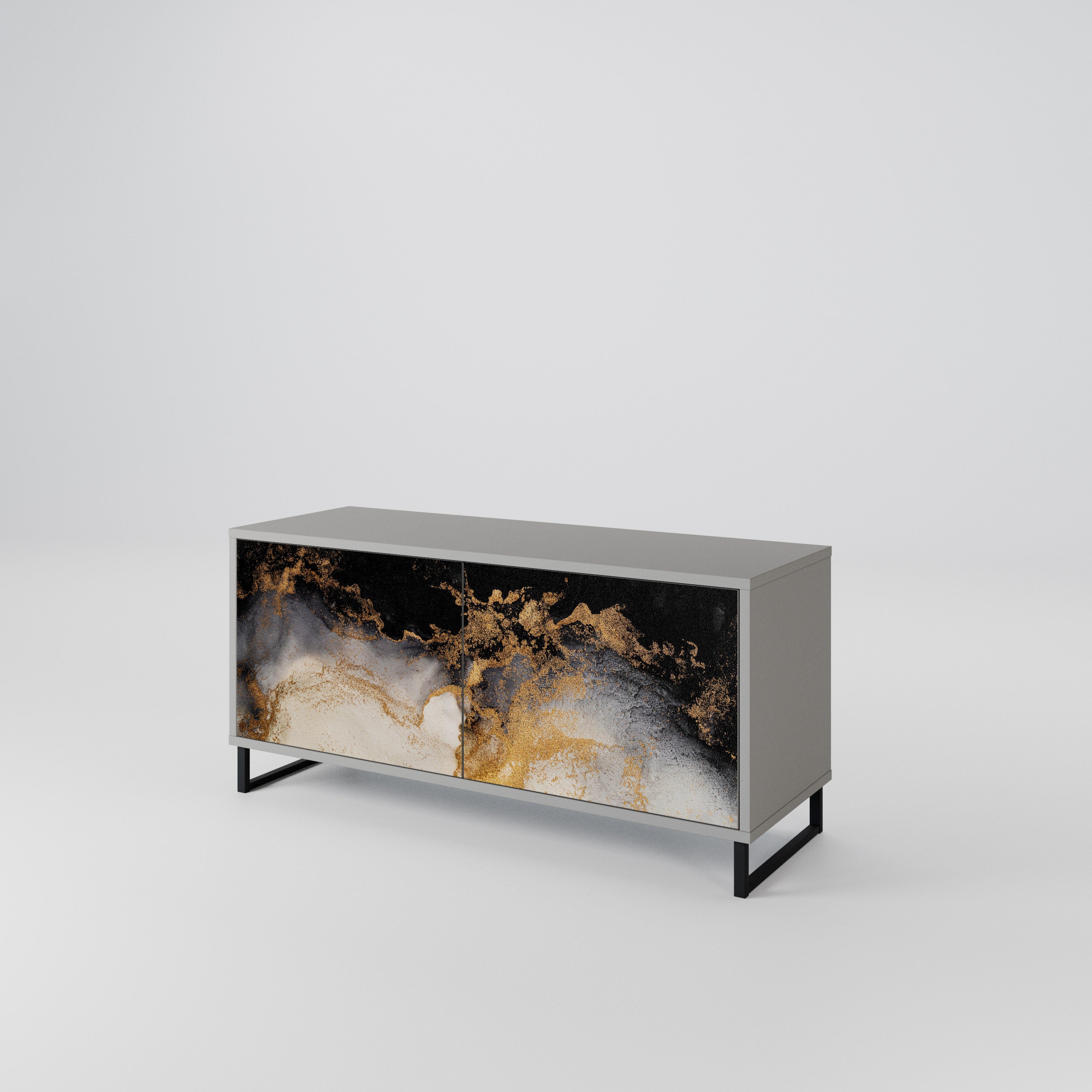 MARBLE OF TOMMORROW Kompaktowa szafka RTV 2-drzwiowa