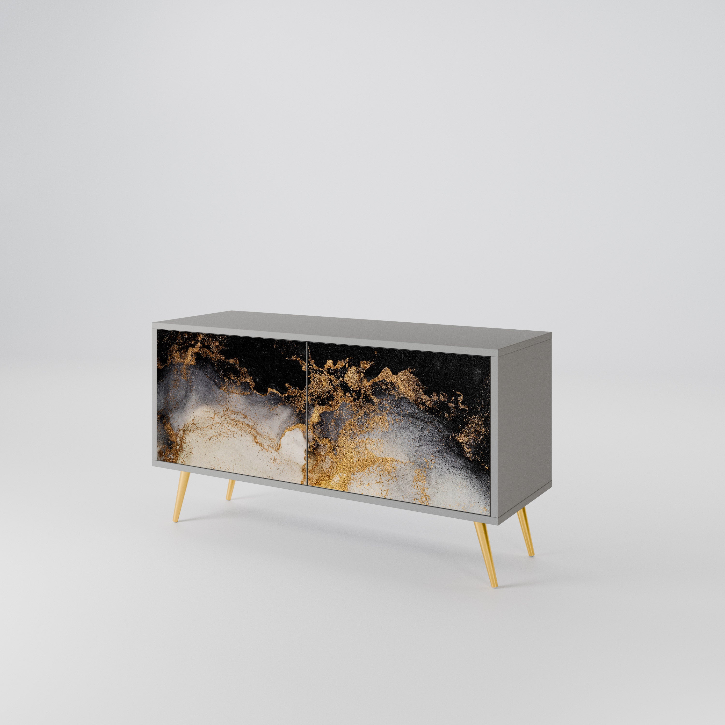 MARBLE OF TOMMORROW Kompaktowa szafka RTV 2-drzwiowa