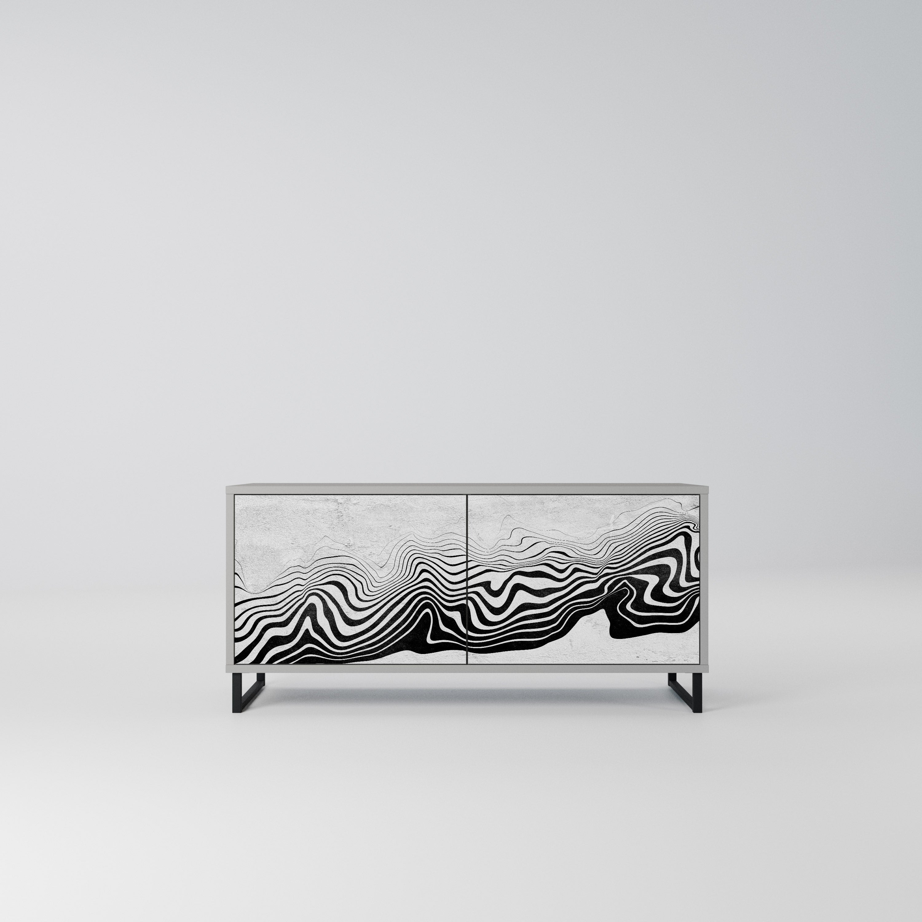 MONOCHROME MIRAGE Kompaktowa szafka RTV 2-drzwiowa