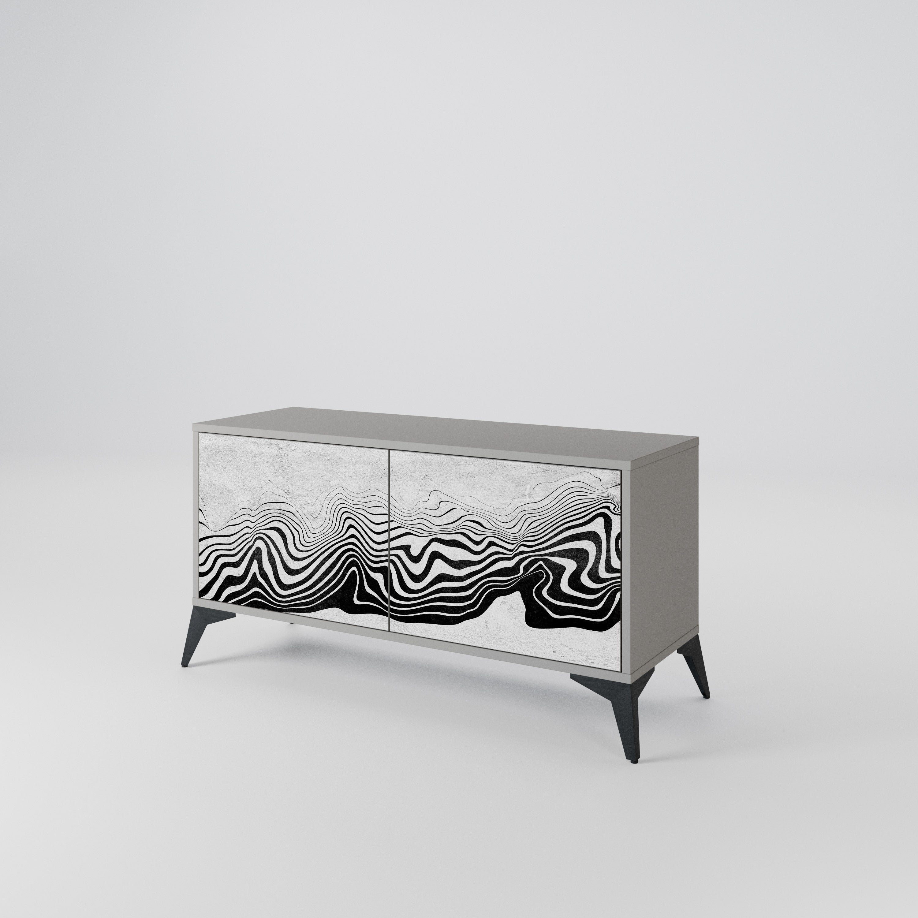 MONOCHROME MIRAGE Kompaktowa szafka RTV 2-drzwiowa