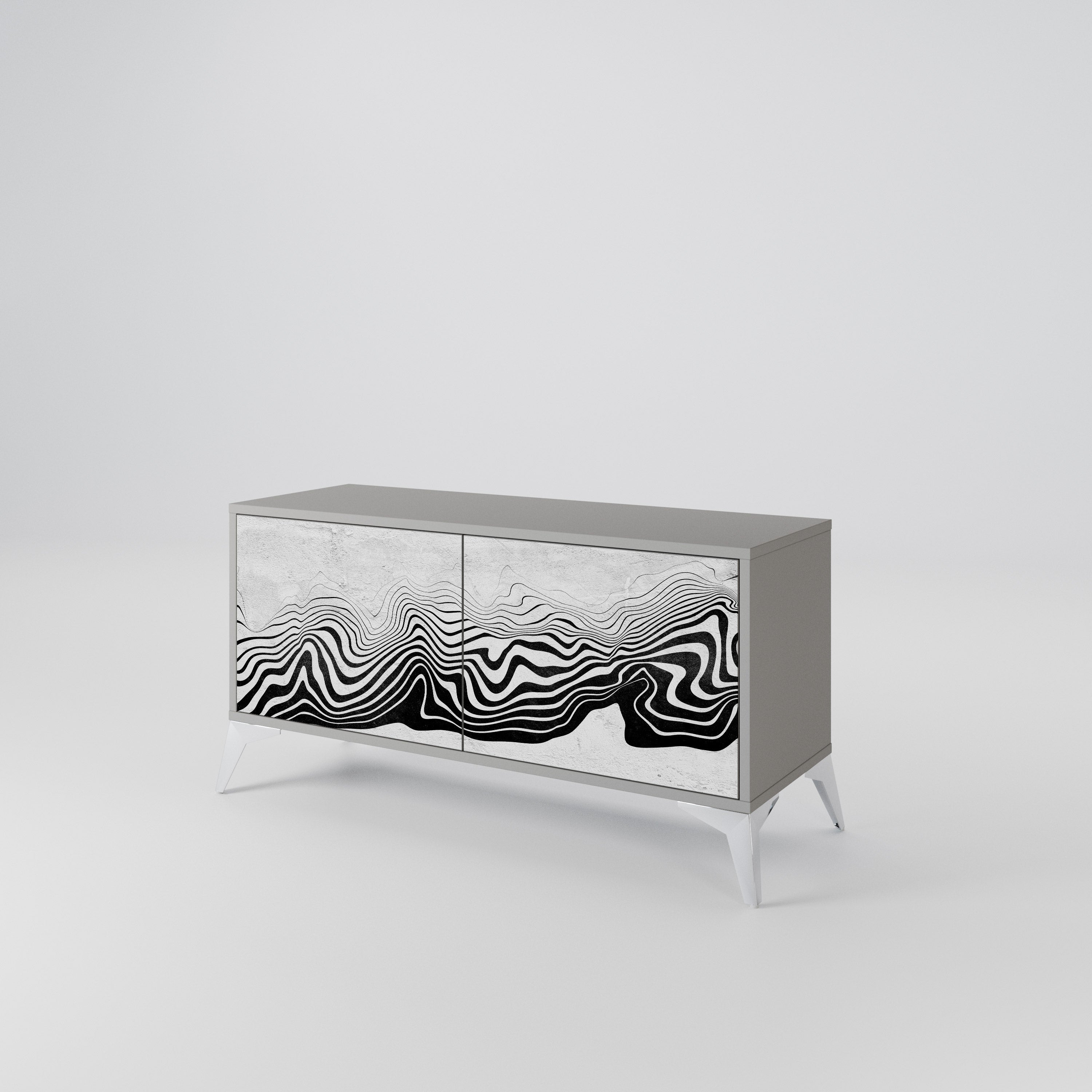 MONOCHROME MIRAGE Kompaktowa szafka RTV 2-drzwiowa