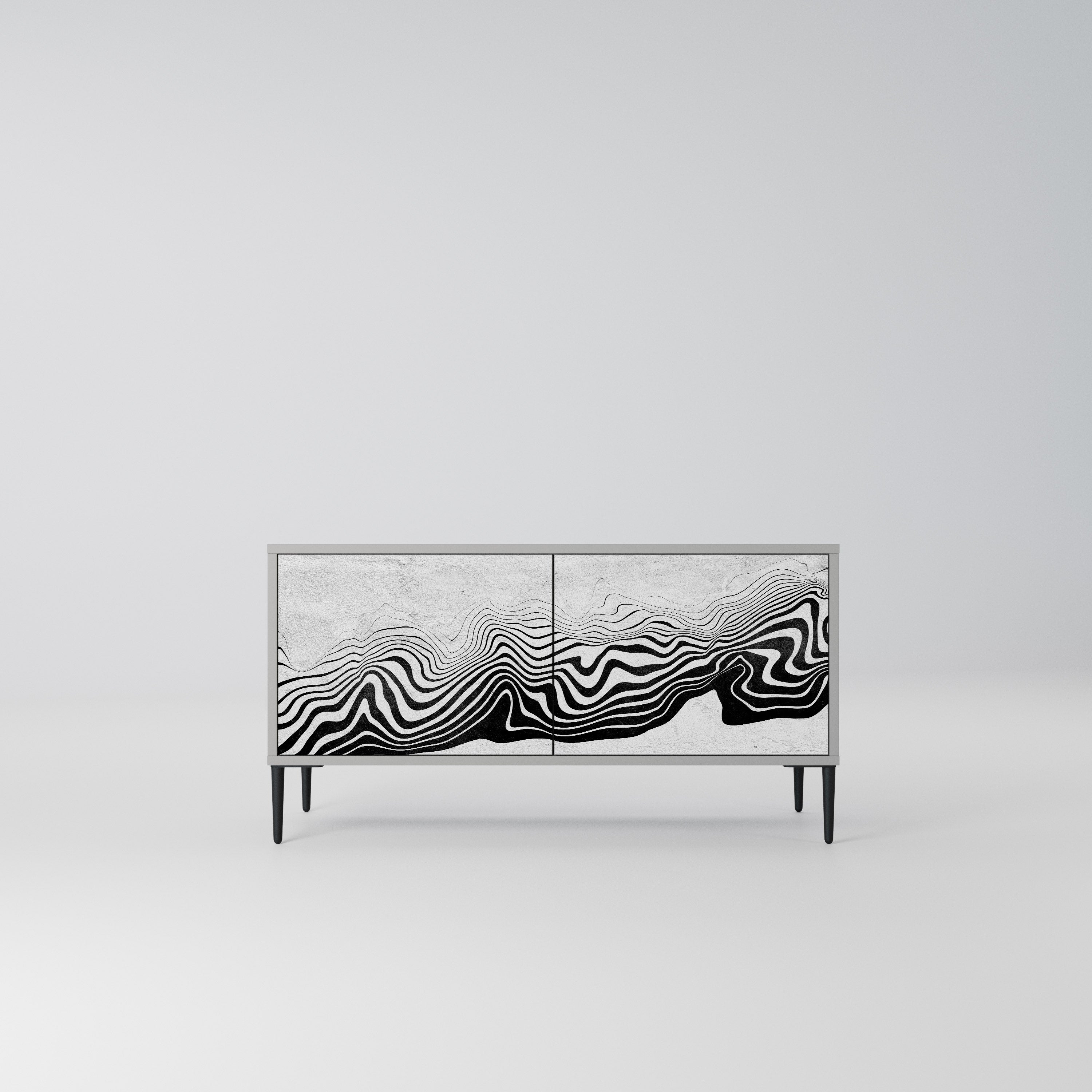 MONOCHROME MIRAGE Kompaktowa szafka RTV 2-drzwiowa
