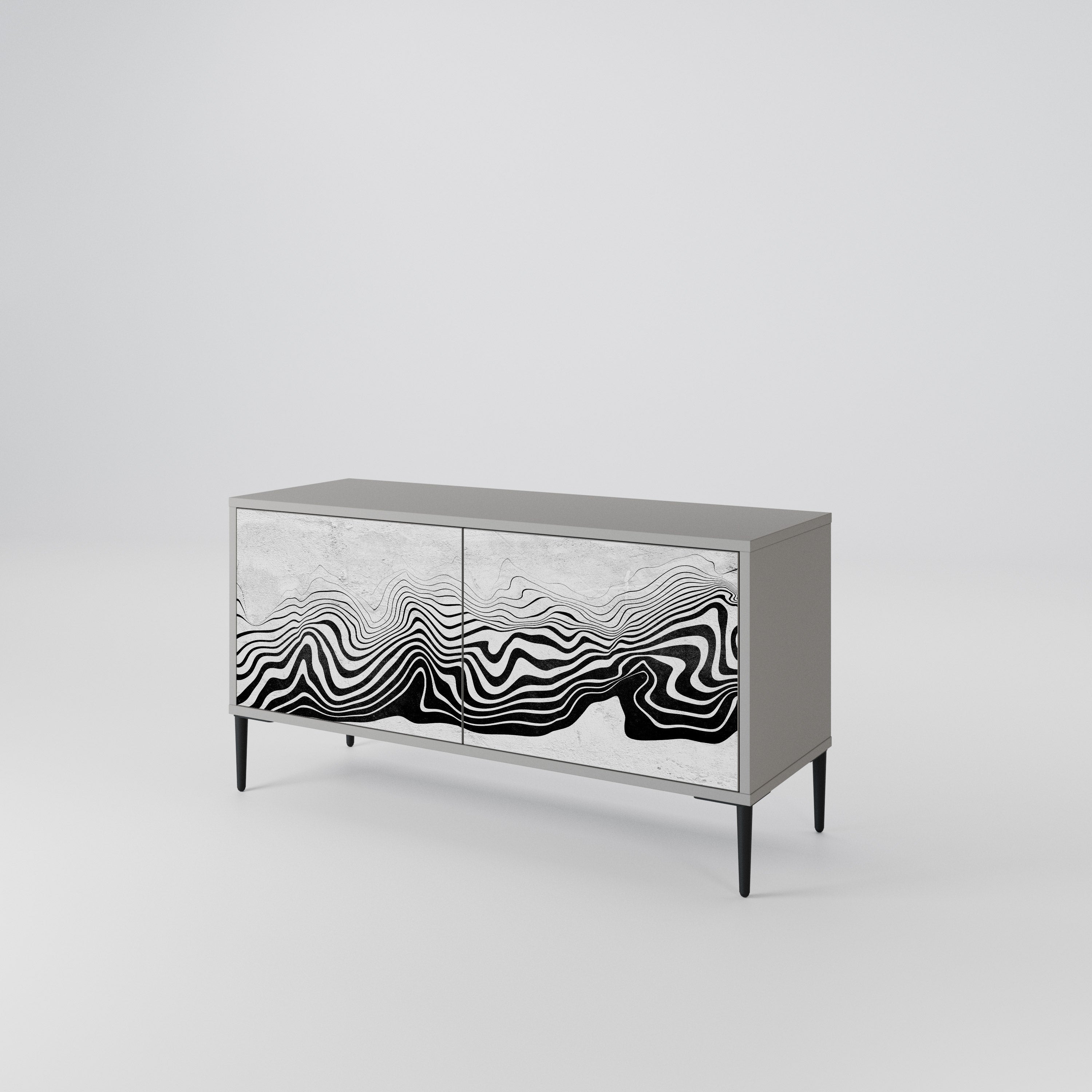 MONOCHROME MIRAGE Kompaktowa szafka RTV 2-drzwiowa