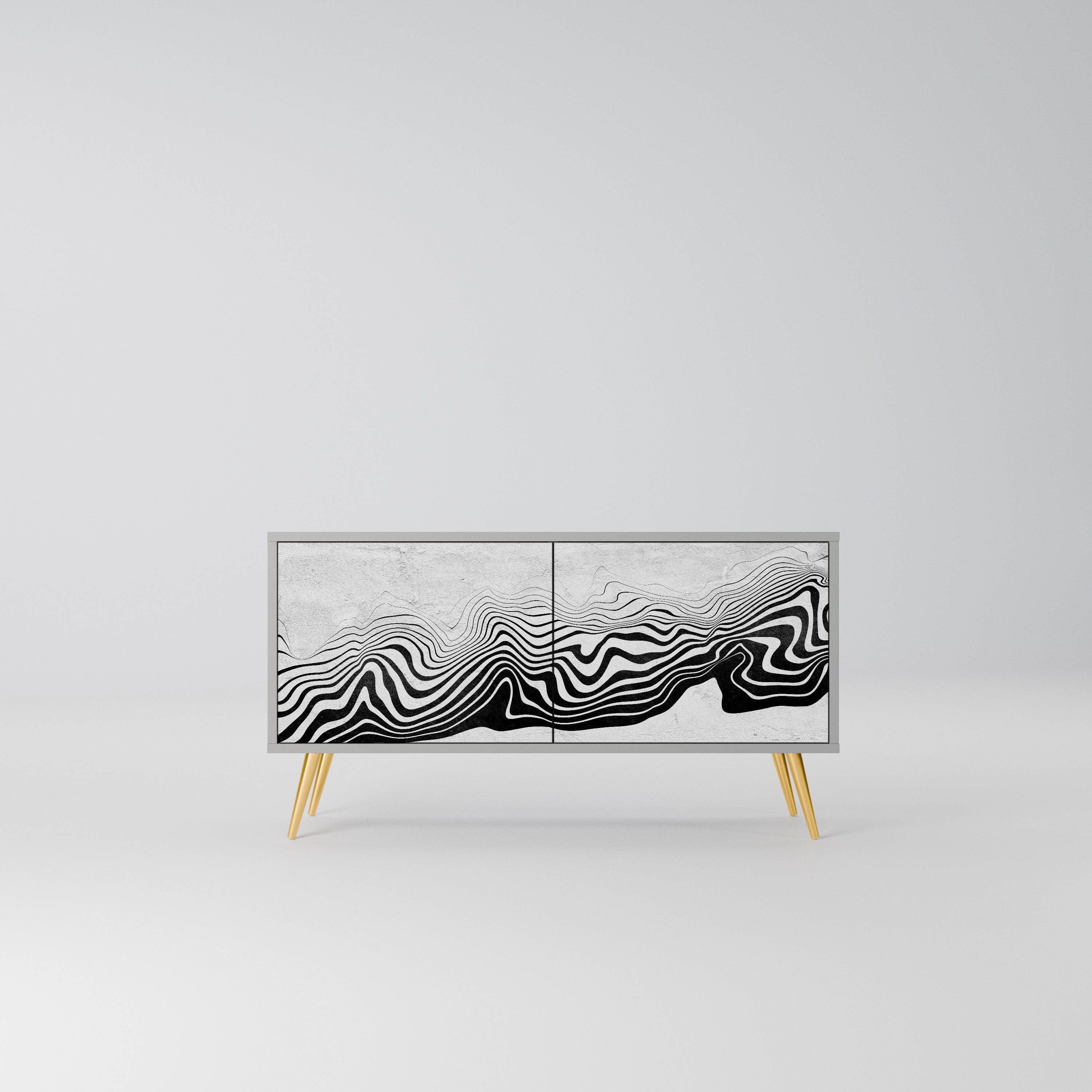 MONOCHROME MIRAGE Kompaktowa szafka RTV 2-drzwiowa