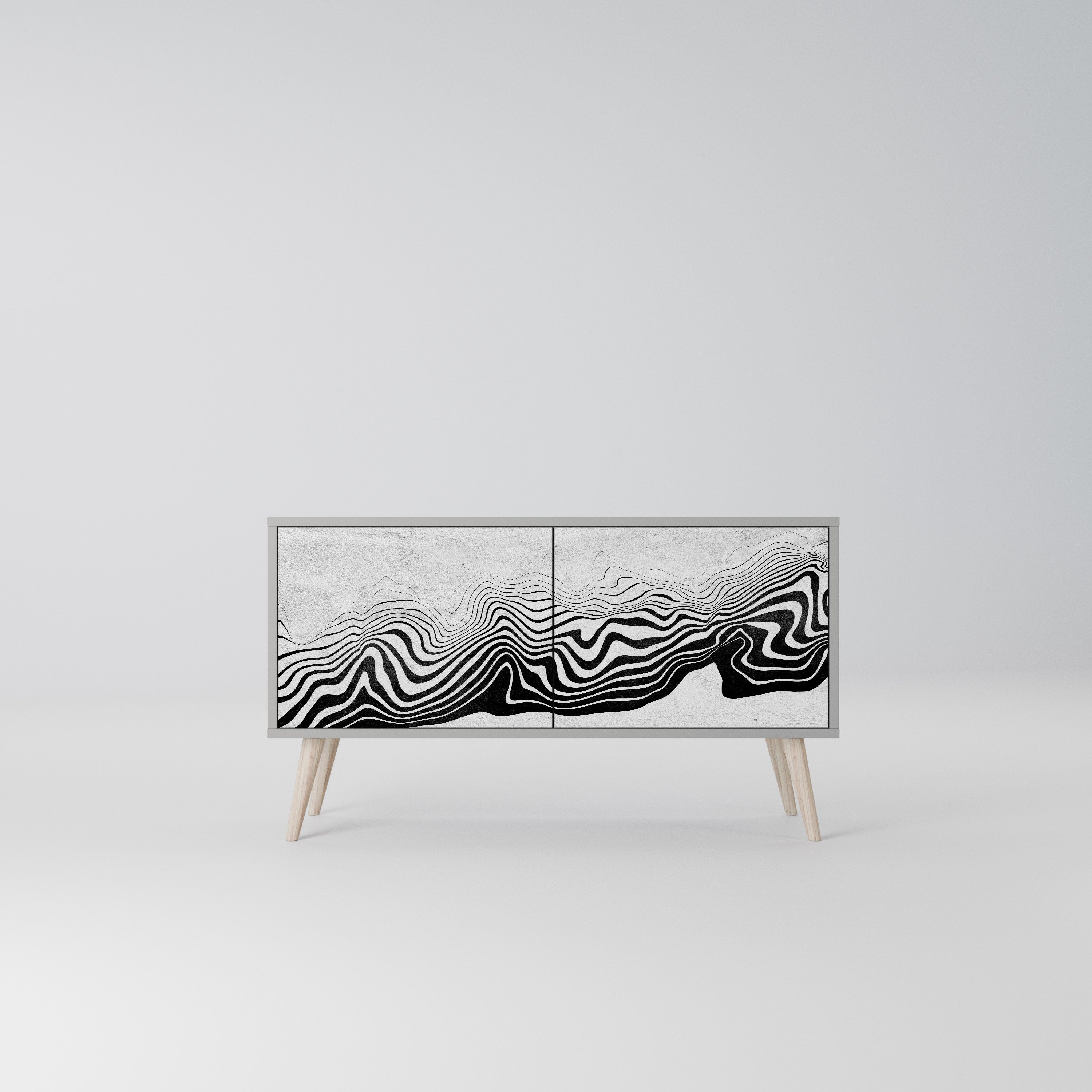 MONOCHROME MIRAGE Kompaktowa szafka RTV 2-drzwiowa