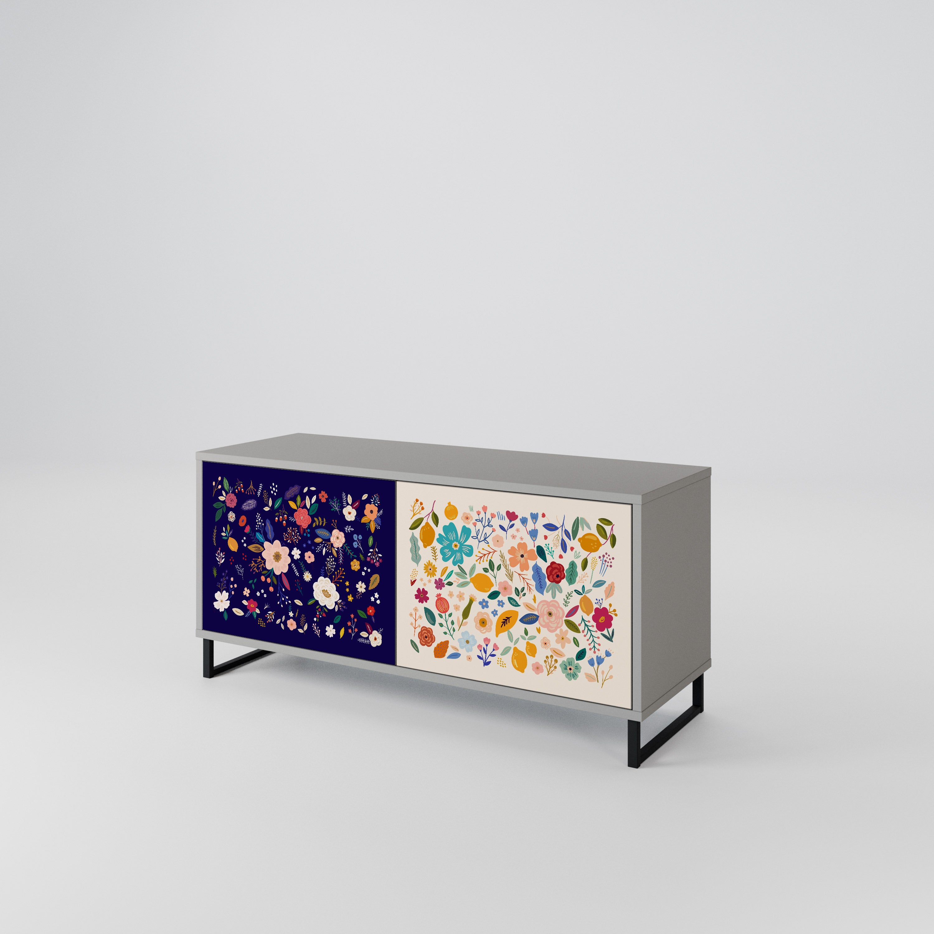 FLORAL COMBINATION Kompaktowa szafka RTV 2-drzwiowa