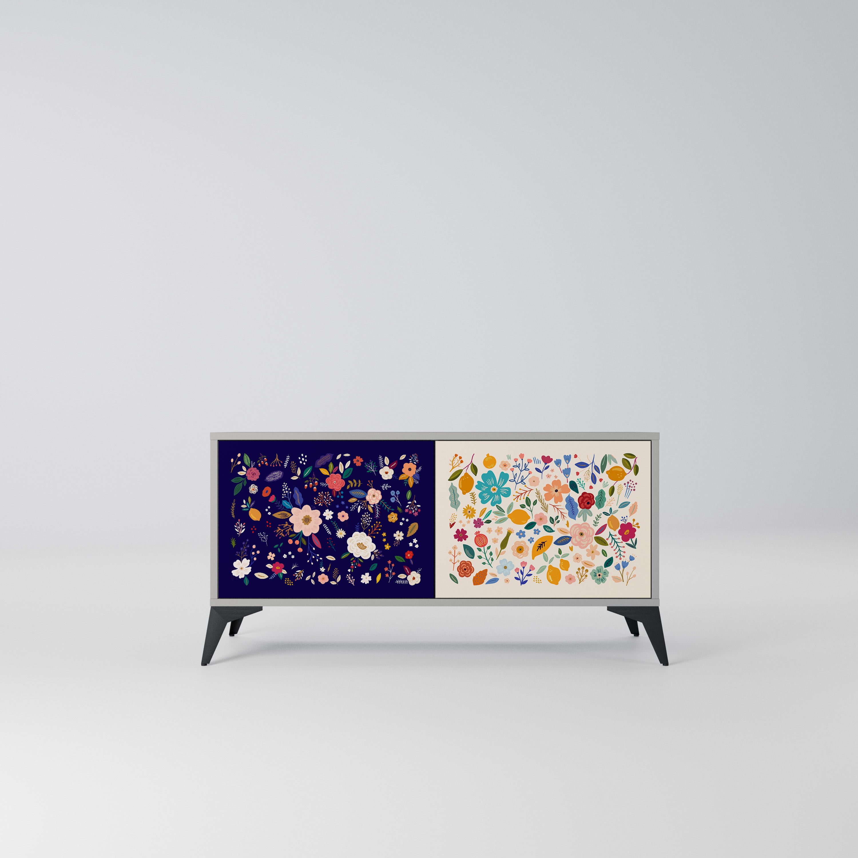 FLORAL COMBINATION Kompaktowa szafka RTV 2-drzwiowa