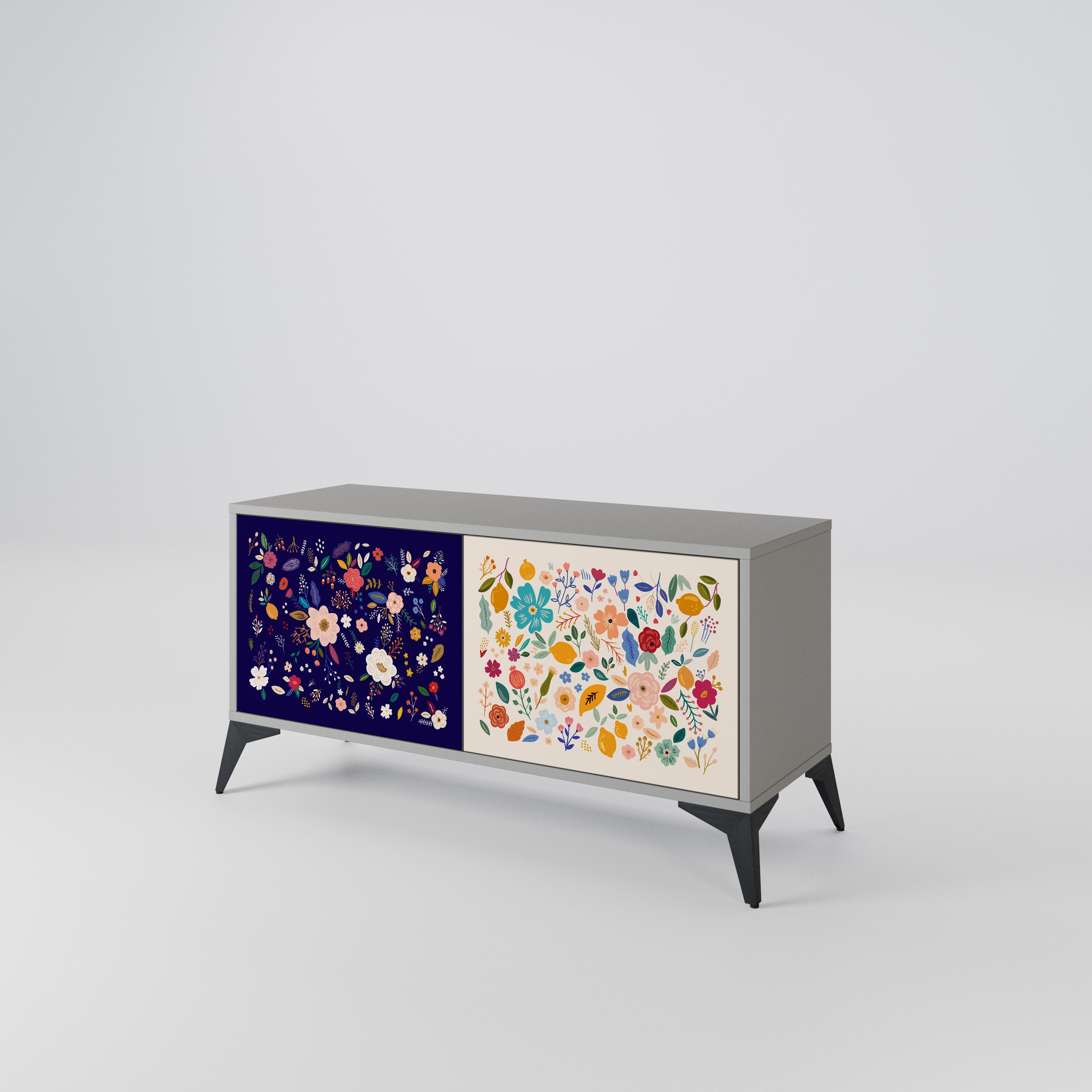 FLORAL COMBINATION Kompaktowa szafka RTV 2-drzwiowa