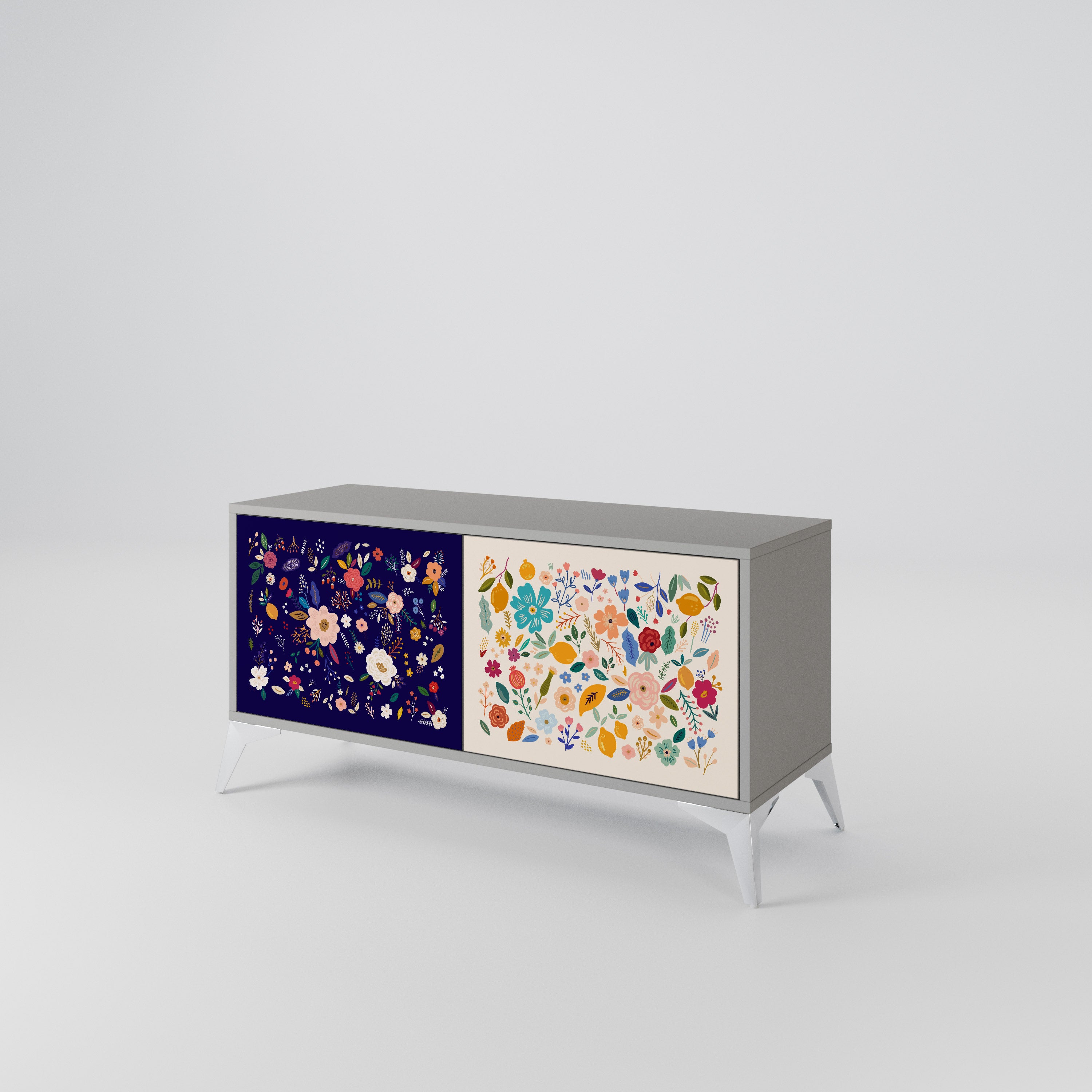 FLORAL COMBINATION Kompaktowa szafka RTV 2-drzwiowa