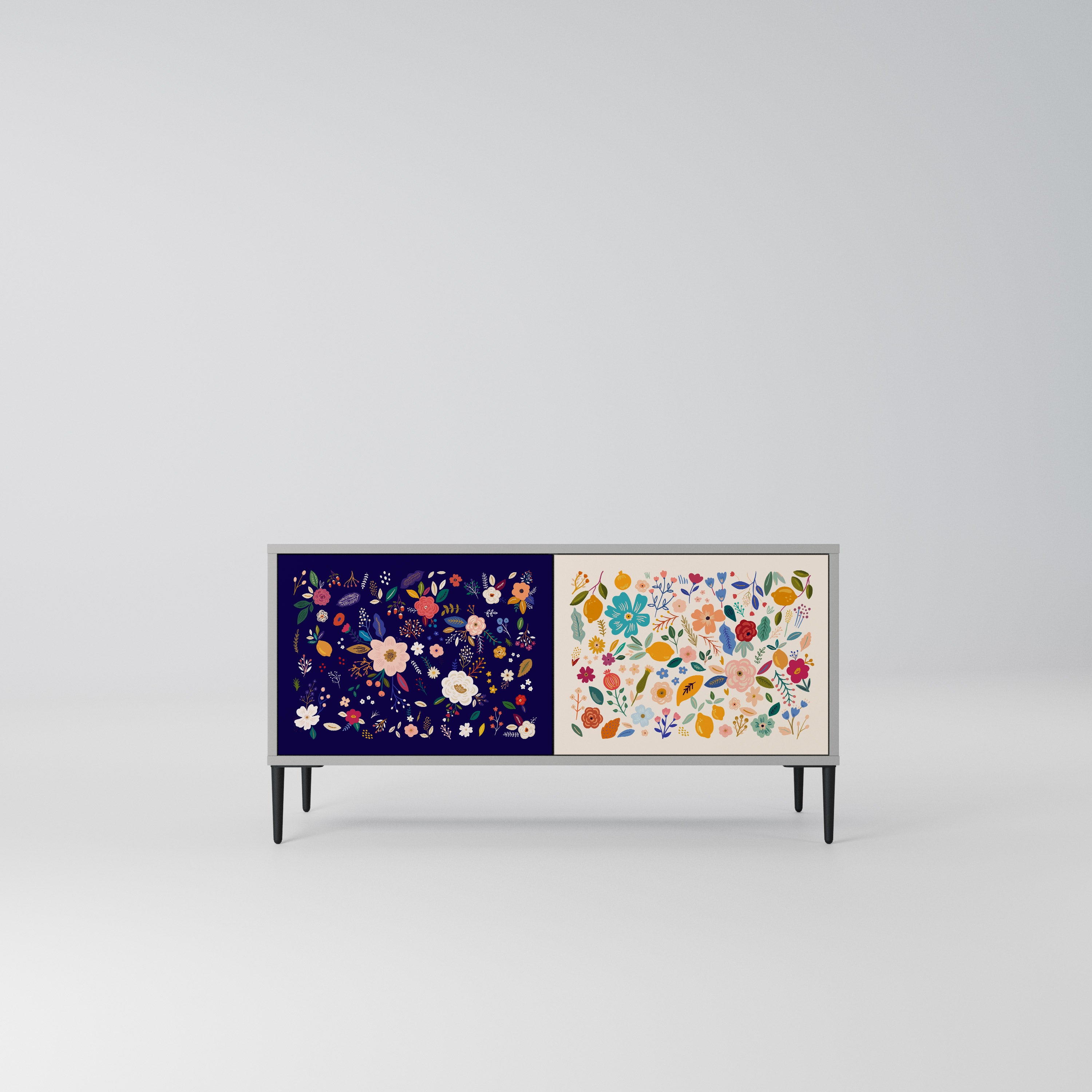 FLORAL COMBINATION Kompaktowa szafka RTV 2-drzwiowa