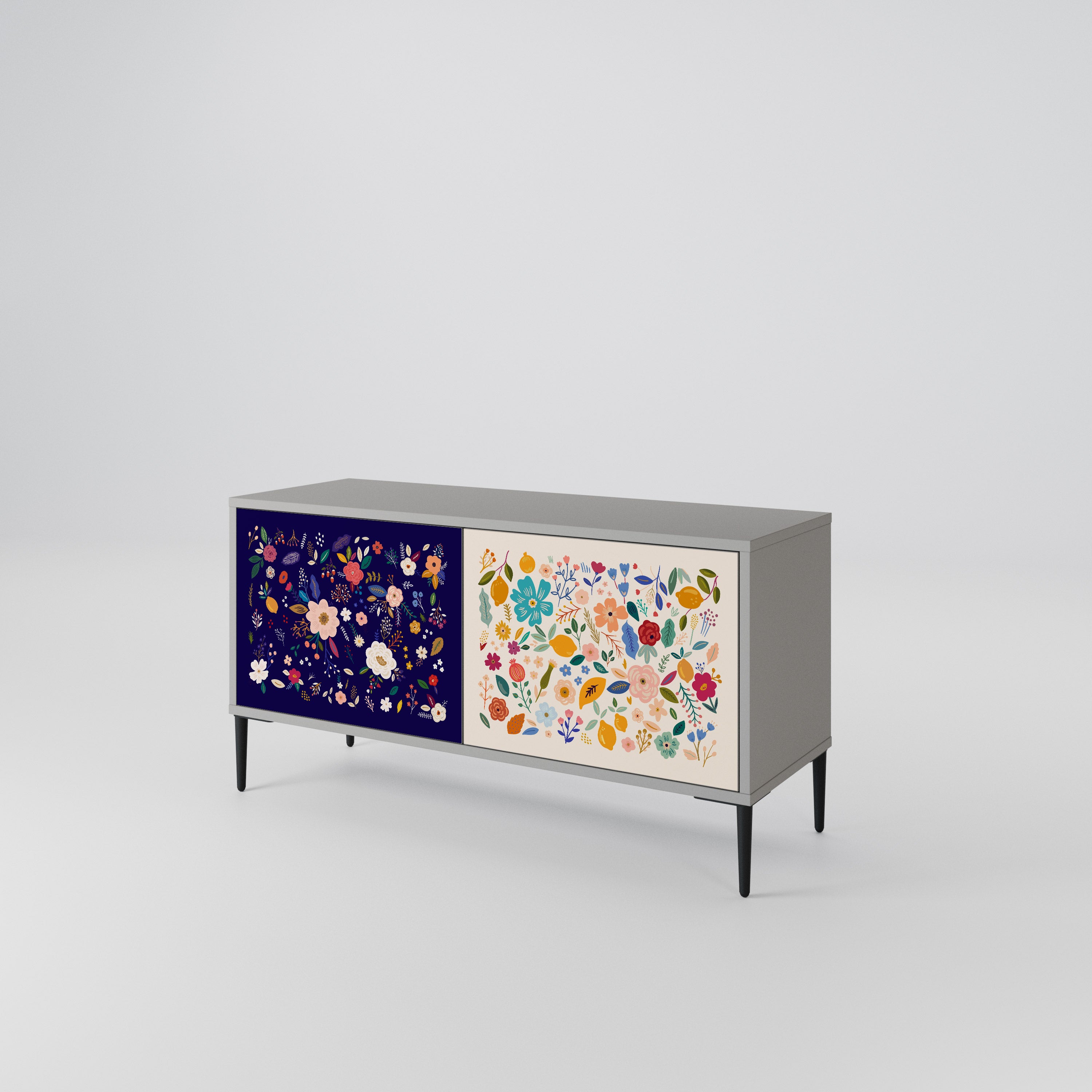 FLORAL COMBINATION Kompaktowa szafka RTV 2-drzwiowa