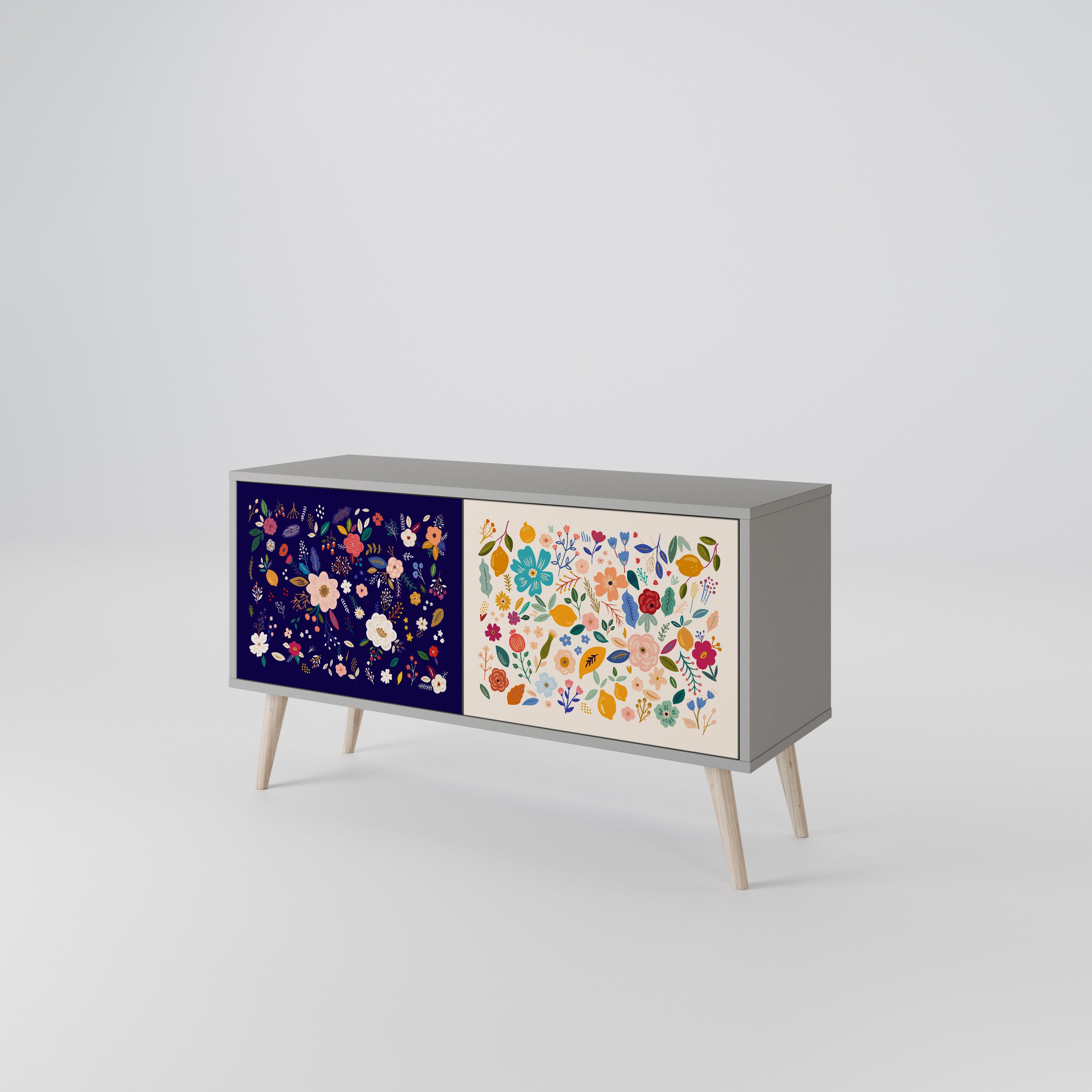 FLORAL COMBINATION Kompaktowa szafka RTV 2-drzwiowa