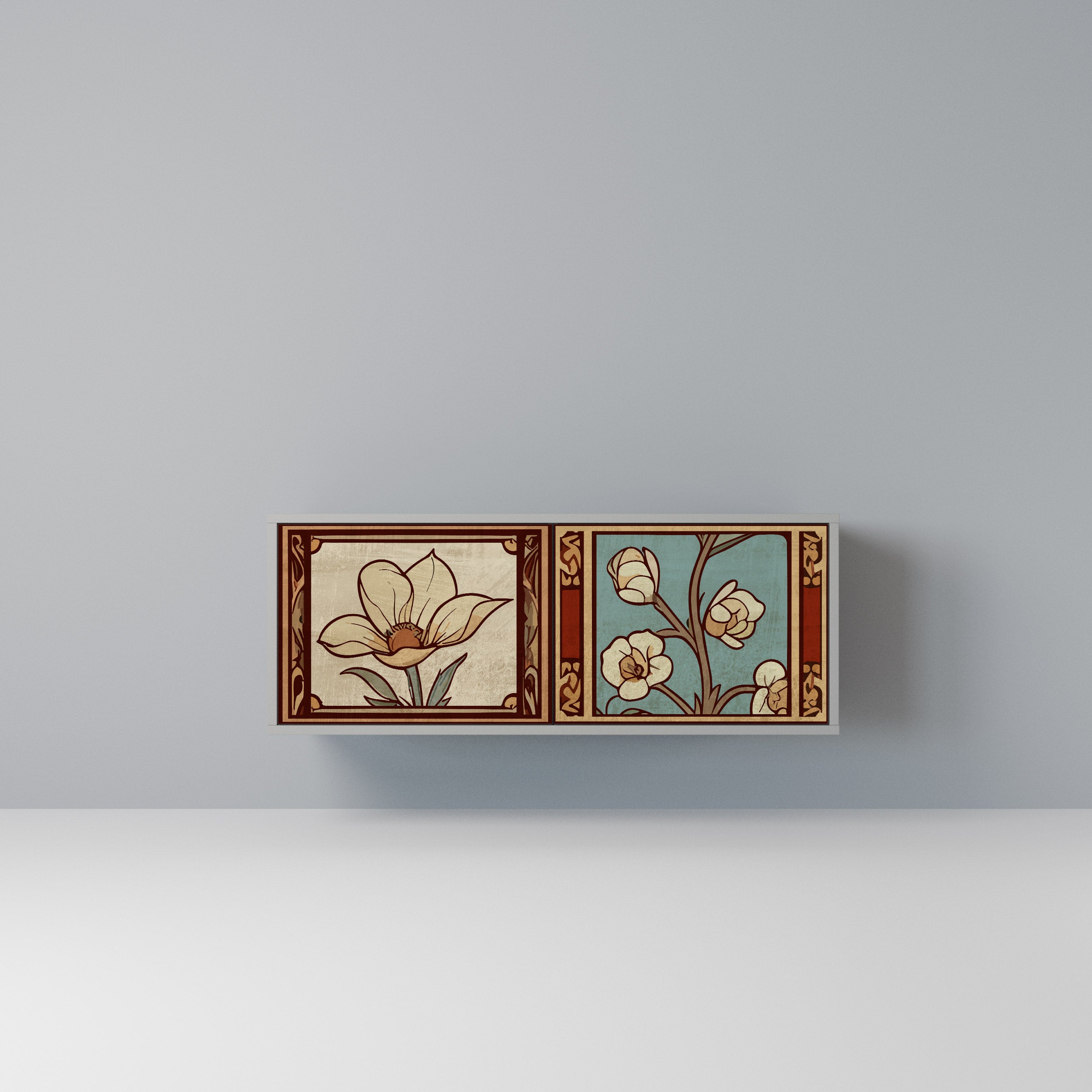 TIMELESS FLORA Kompaktowa szafka RTV 2-drzwiowa