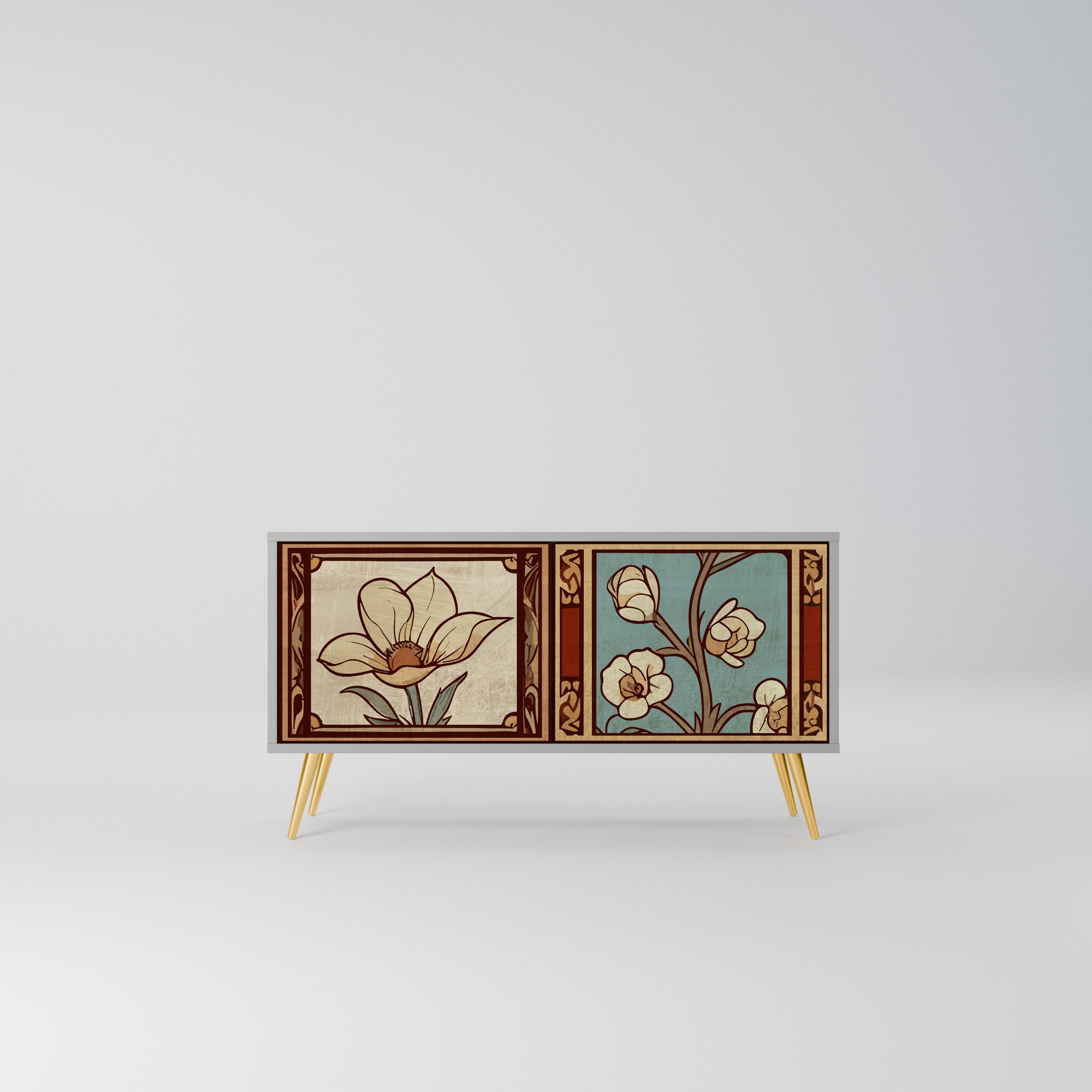 TIMELESS FLORA Kompaktowa szafka RTV 2-drzwiowa