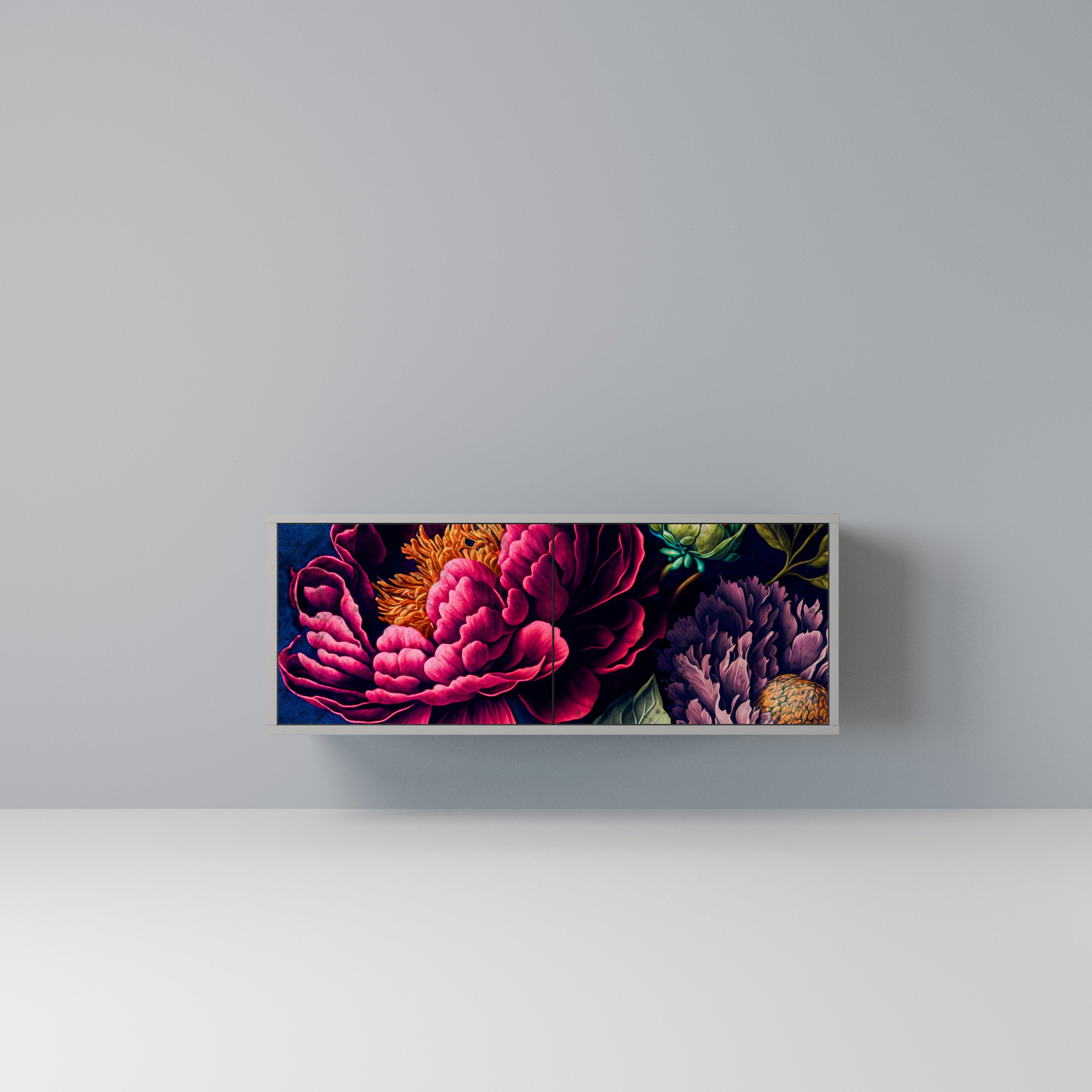 BLOOMING ELEGANCE Kompaktowa szafka RTV 2-drzwiowa